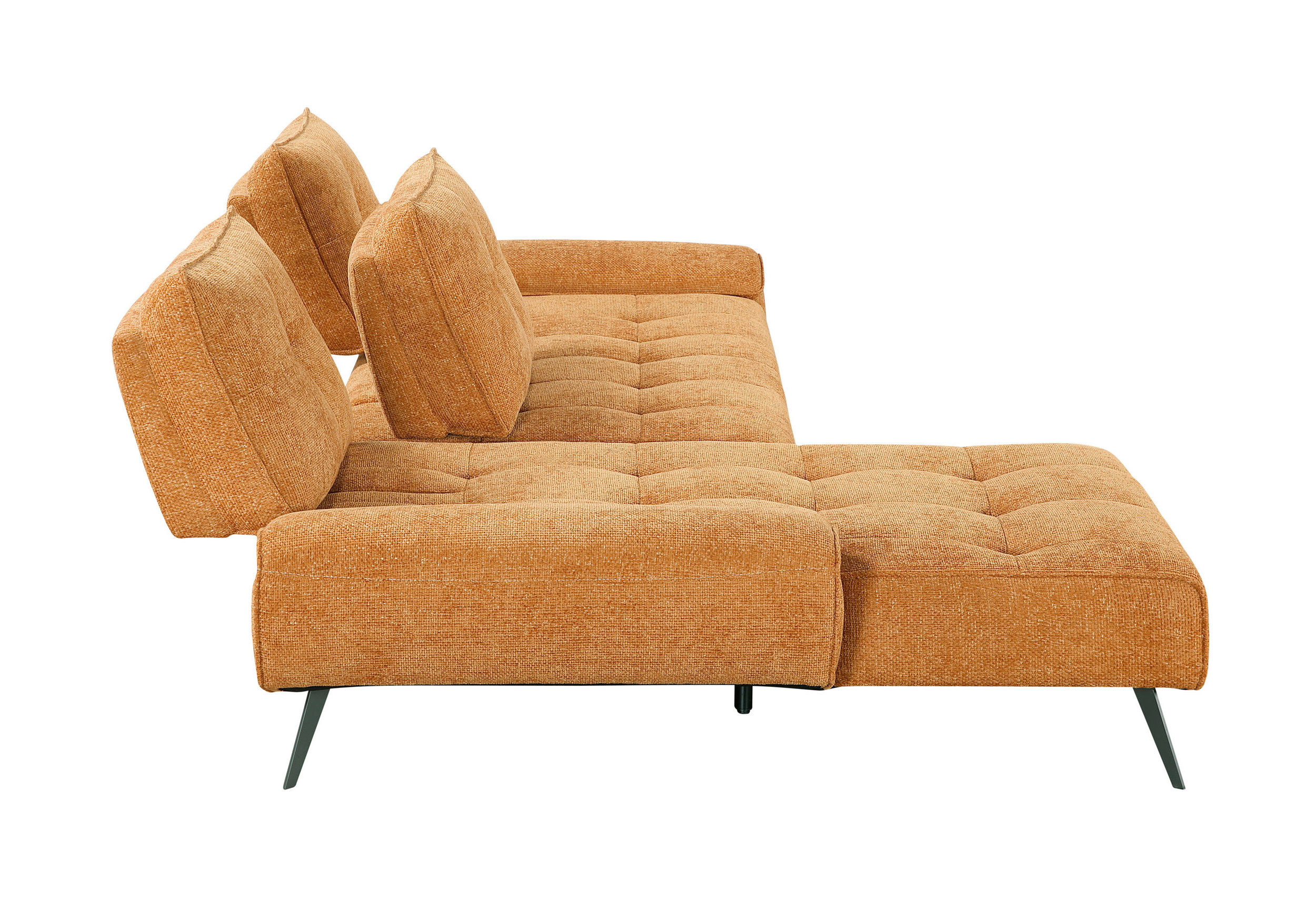 Dominic Chenille 2‑Piece Sectional with Left Chaise & Dual‑Position Backs for Adjustable Seat Depth