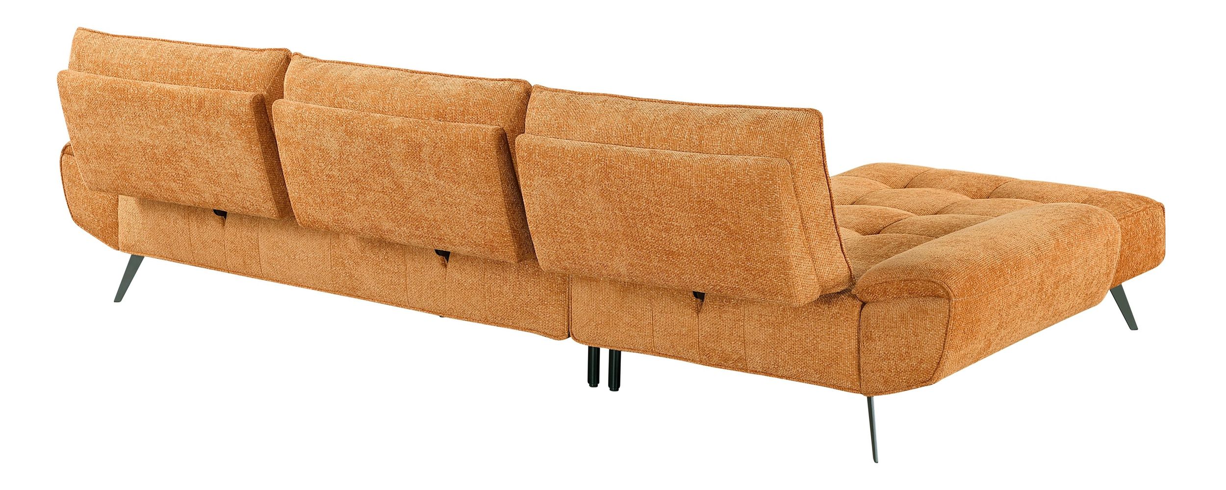 Dominic Chenille 2‑Piece Sectional with Left Chaise & Dual‑Position Backs for Adjustable Seat Depth