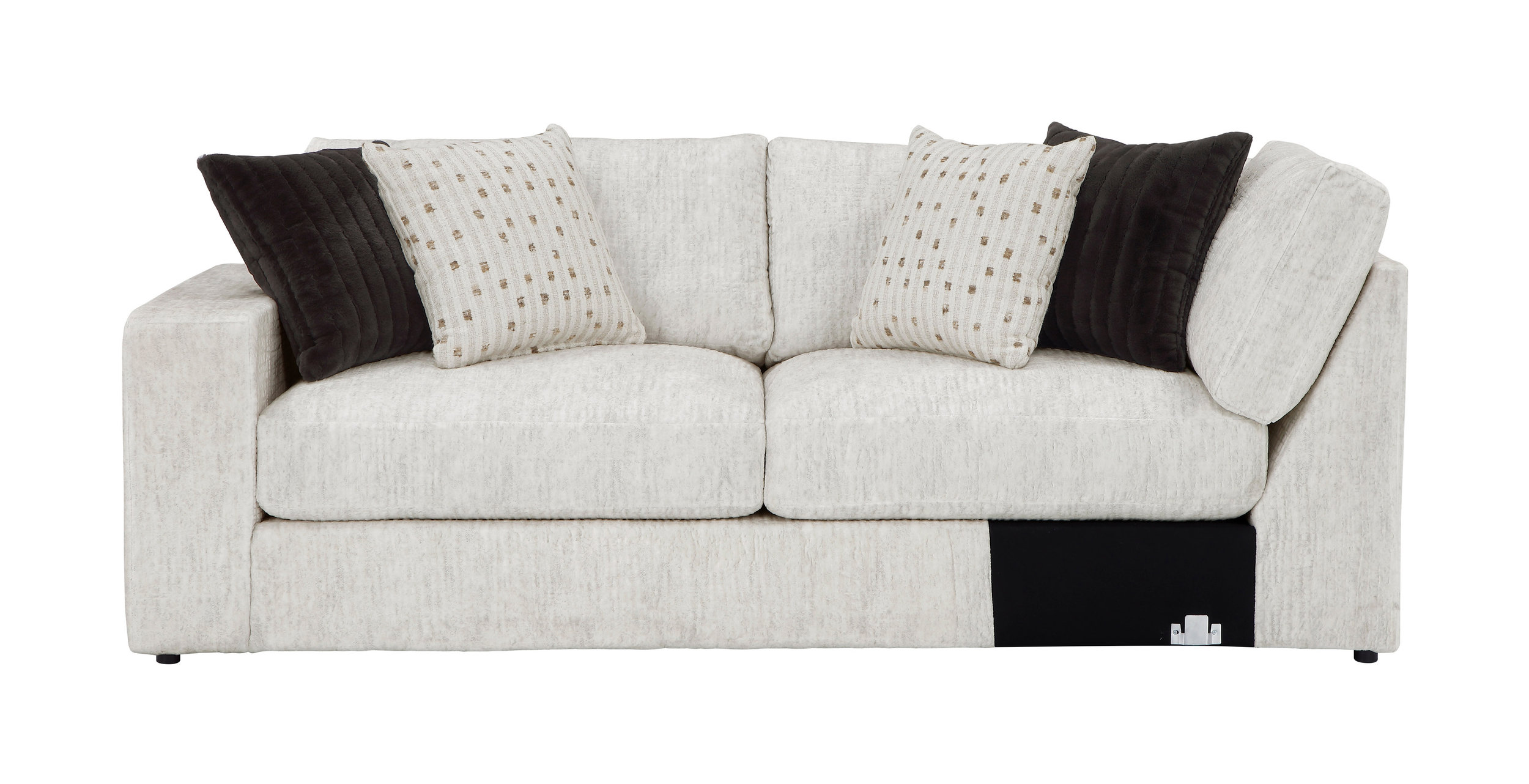 Solace U-Shaped Microfiber 3‑Piece Modular Sectional with Left Chaise