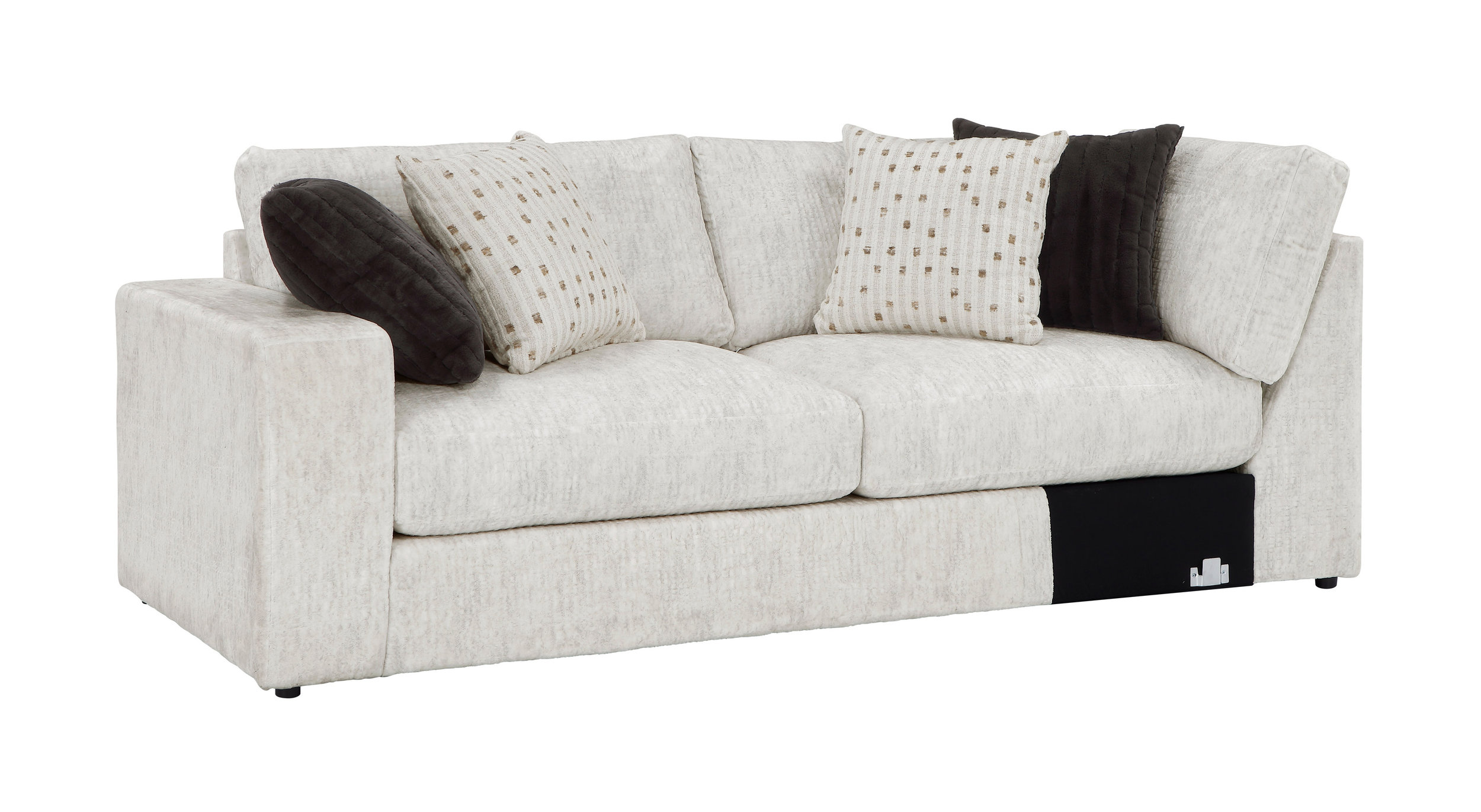 Solace U-Shaped Microfiber 3‑Piece Modular Sectional with Left Chaise