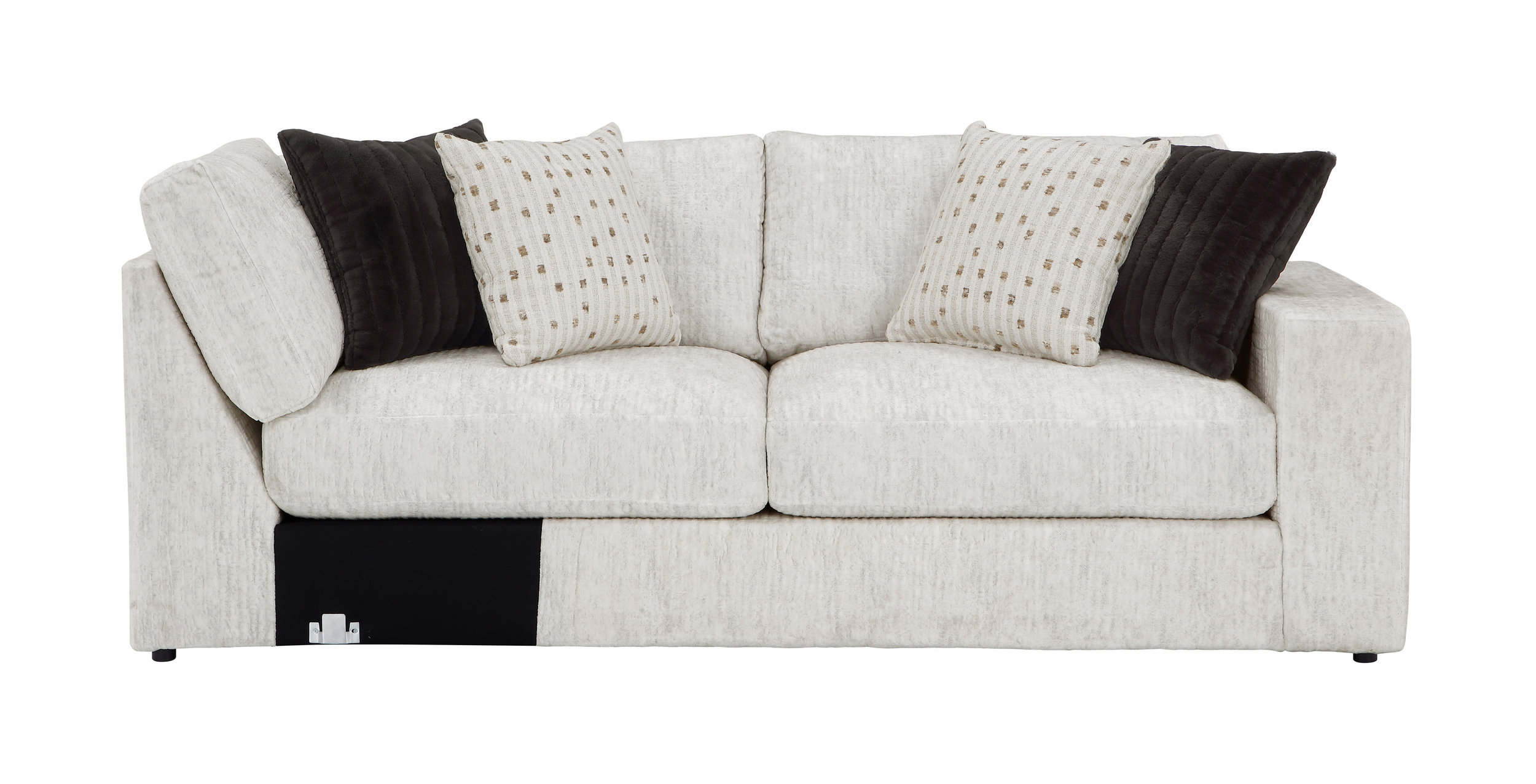 Solace U-Shaped Microfiber 3‑Piece Modular Sectional with Left Chaise