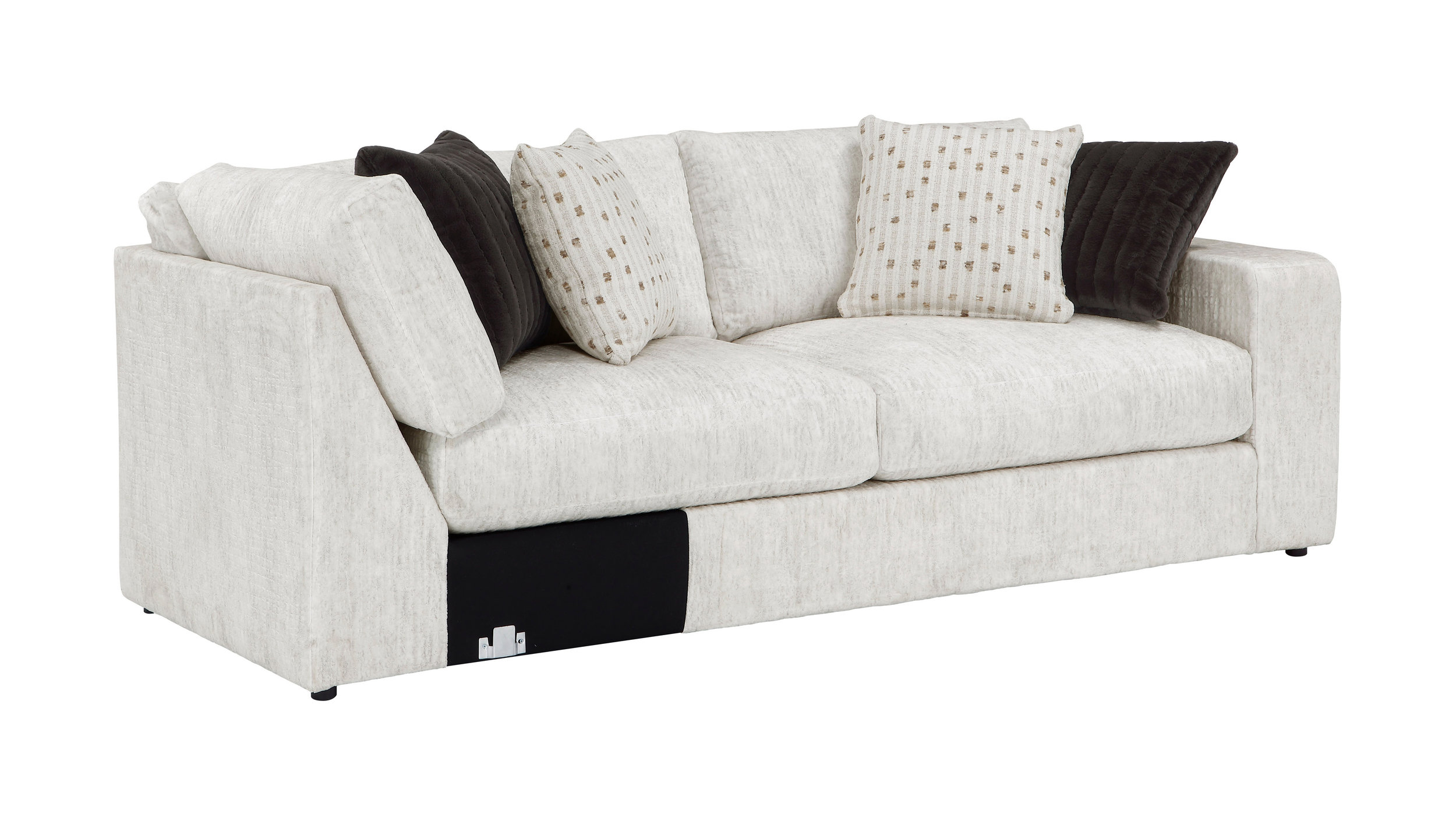 Solace U-Shaped Microfiber 3‑Piece Modular Sectional with Left Chaise