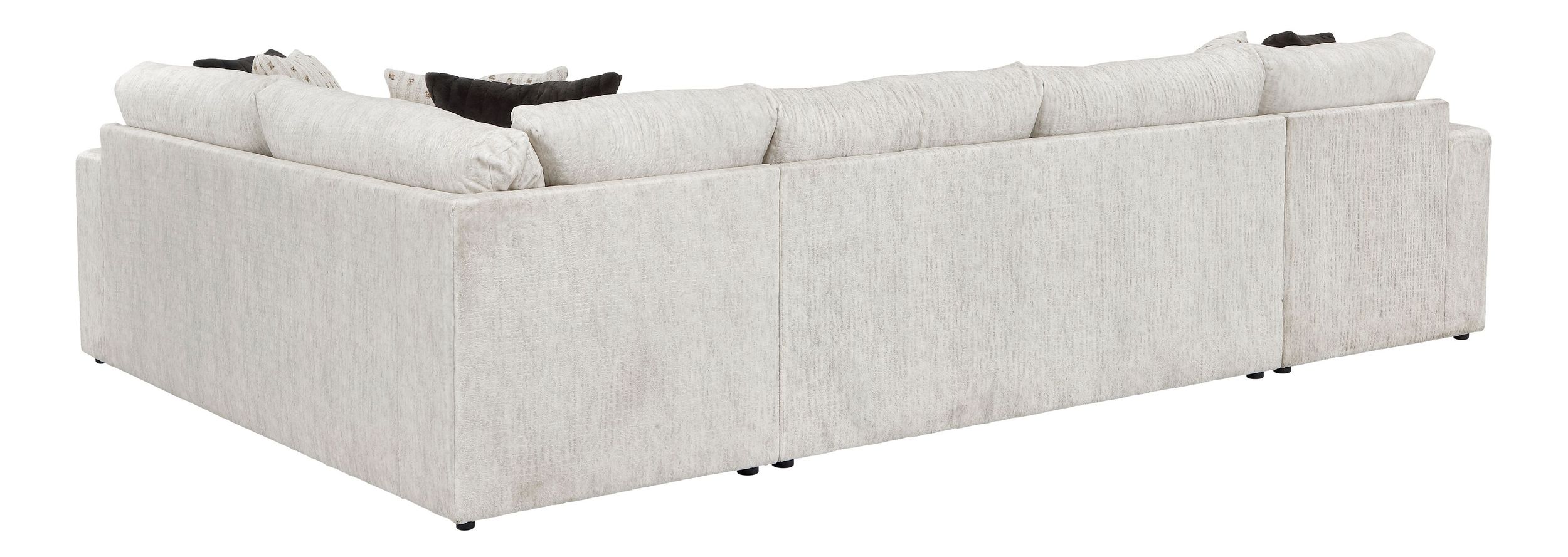 Solace U-Shaped Microfiber 3‑Piece Modular Sectional with Left Chaise