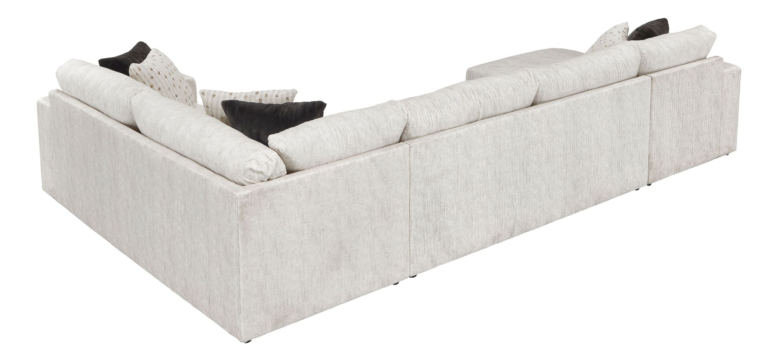 Solace U-Shaped Microfiber 3‑Piece Modular Sectional with Left Chaise