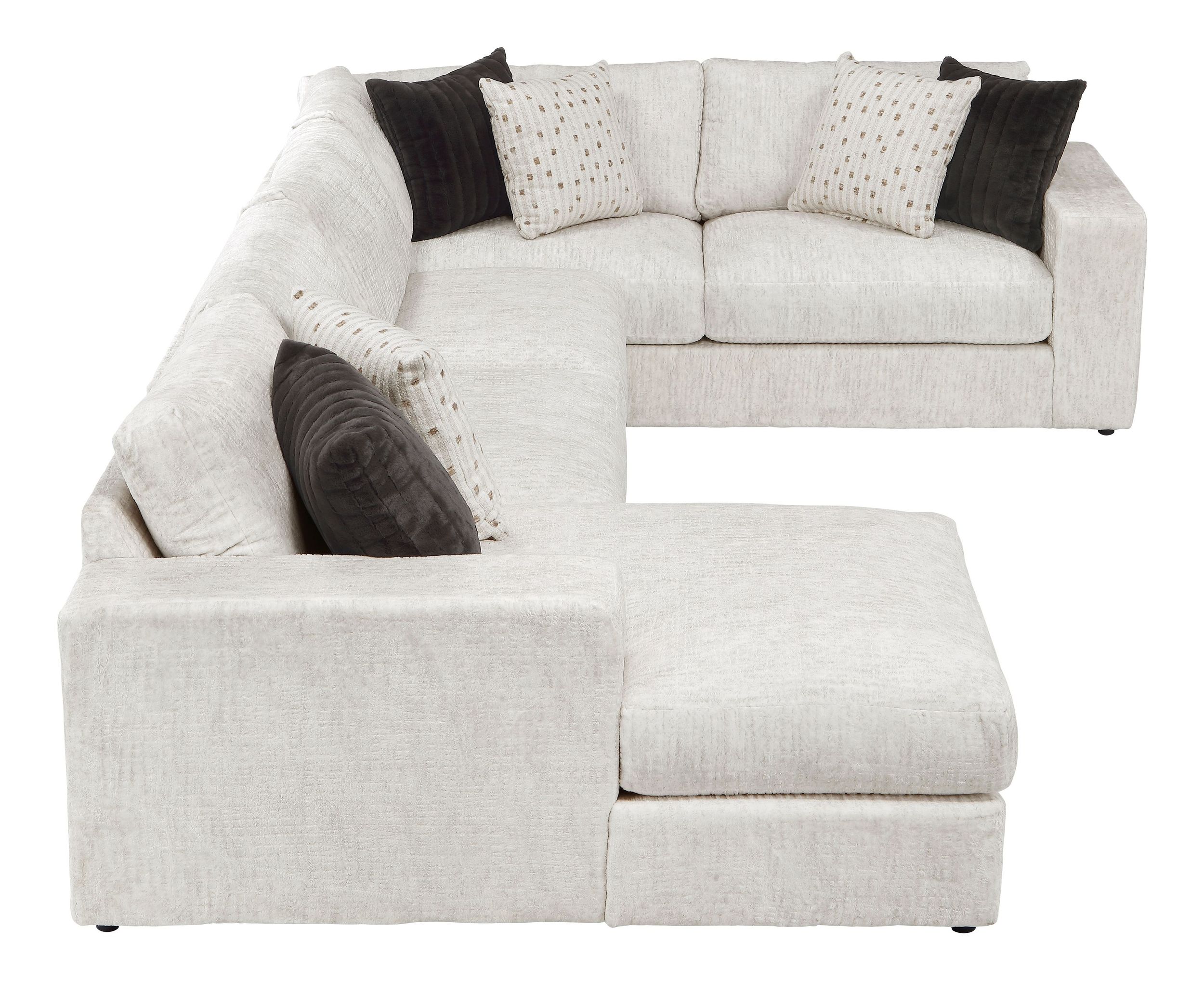 Solace U-Shaped Microfiber 3‑Piece Modular Sectional with Left Chaise