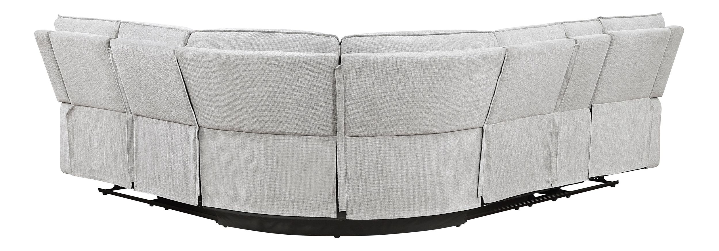 Thorne L-Shaped Chenille 3‑Piece Reclining Sectional with Left Console