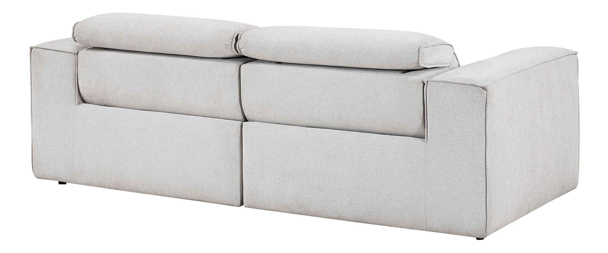 Phoebe Microfiber Power Double Reclining Modular Loveseat with Power Headrests