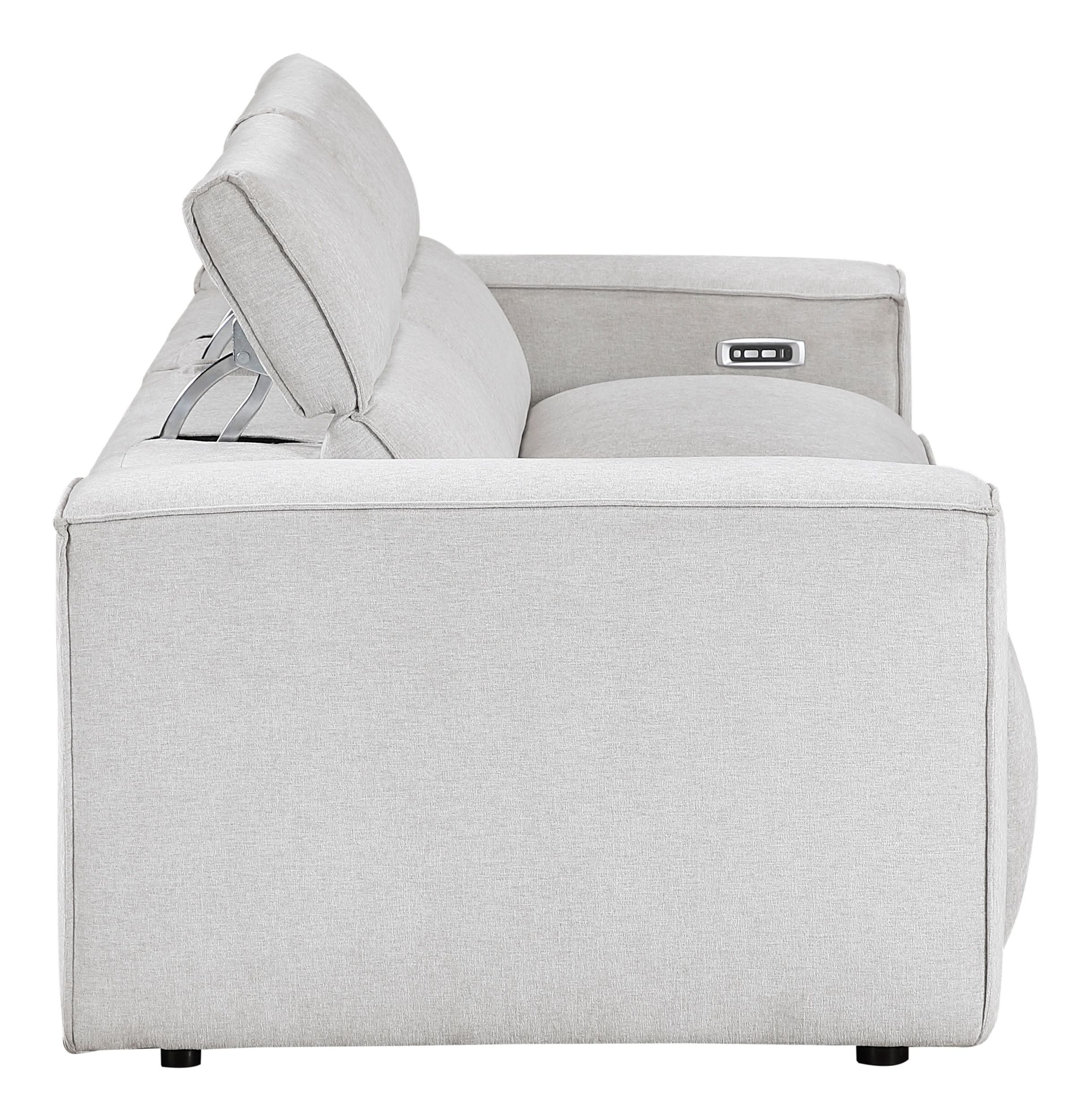 Phoebe Microfiber Power Double Reclining Modular Living Room Set