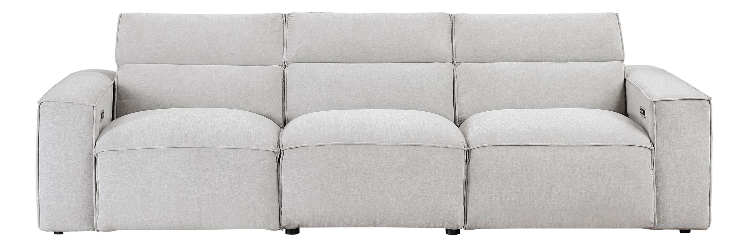 Phoebe Microfiber Power Double Reclining Modular Living Room Set