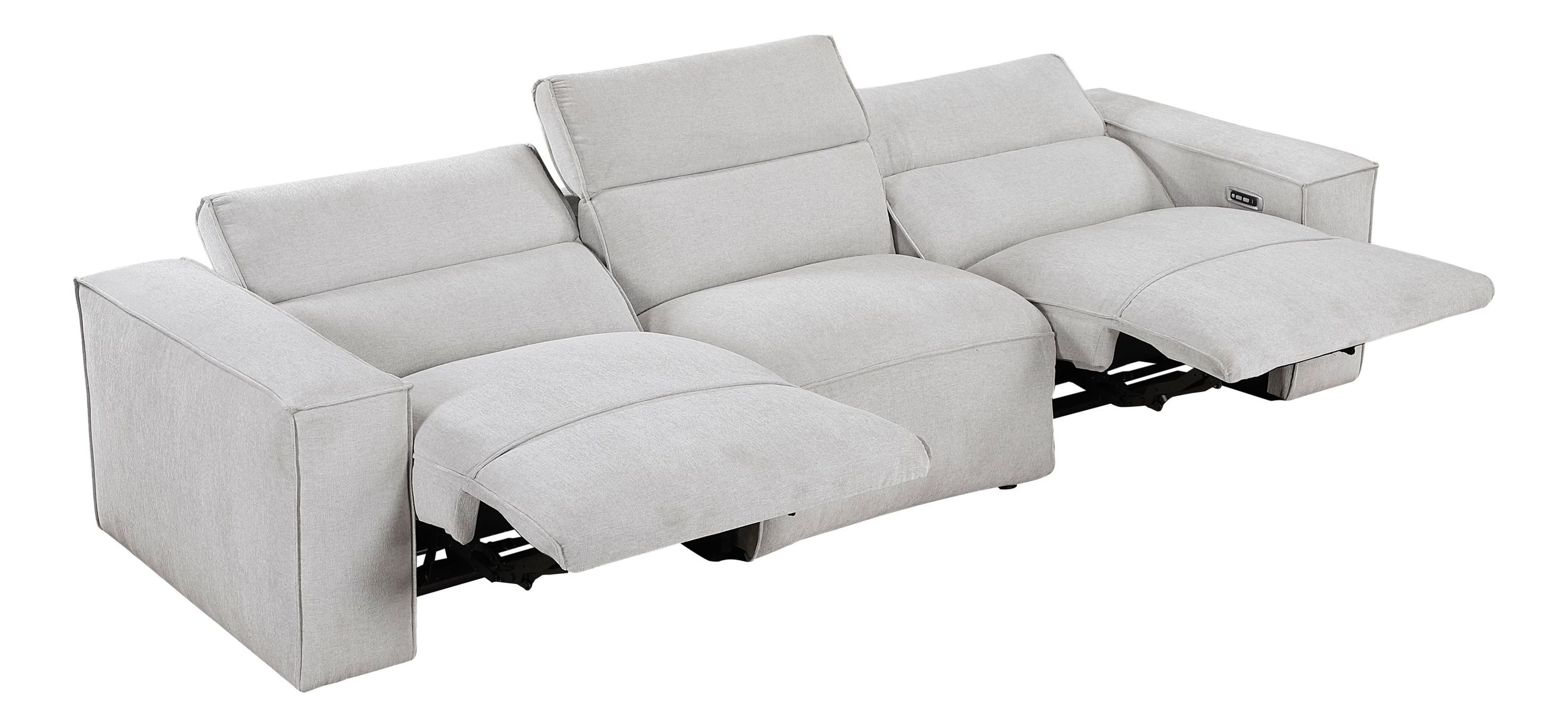 Phoebe Microfiber Power Double Reclining Modular Living Room Set