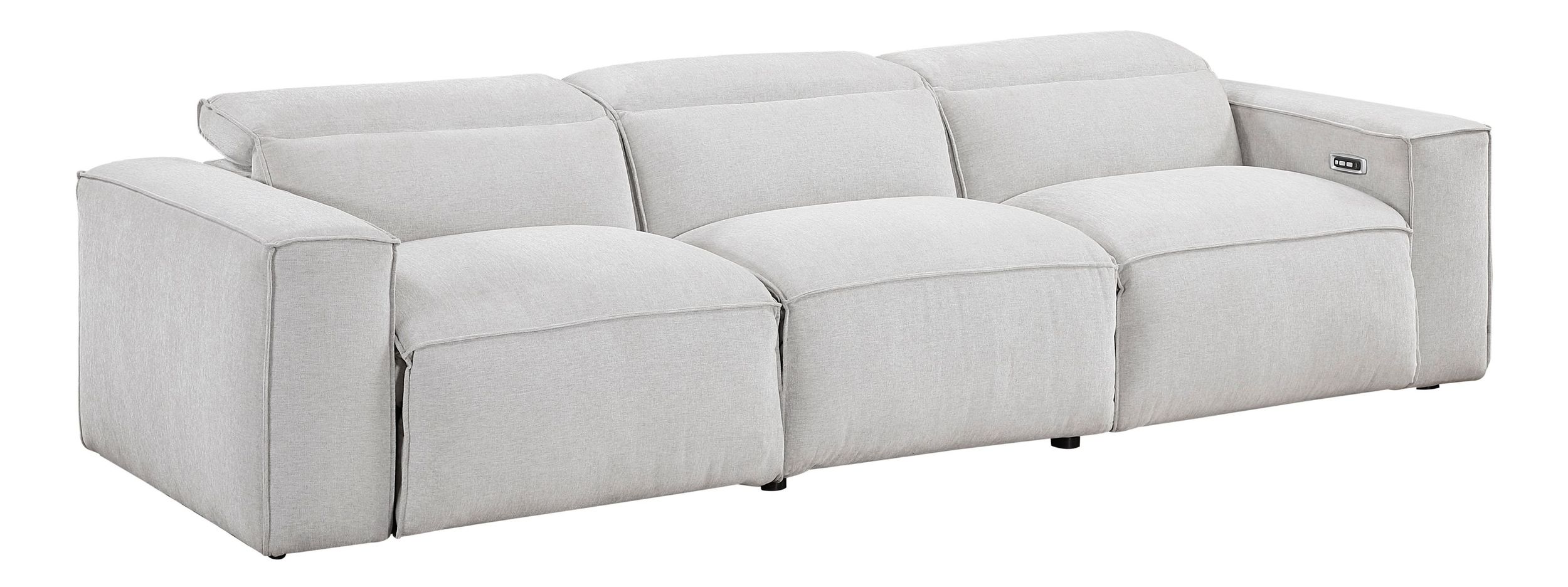 Phoebe Microfiber Power Double Reclining Modular Living Room Set