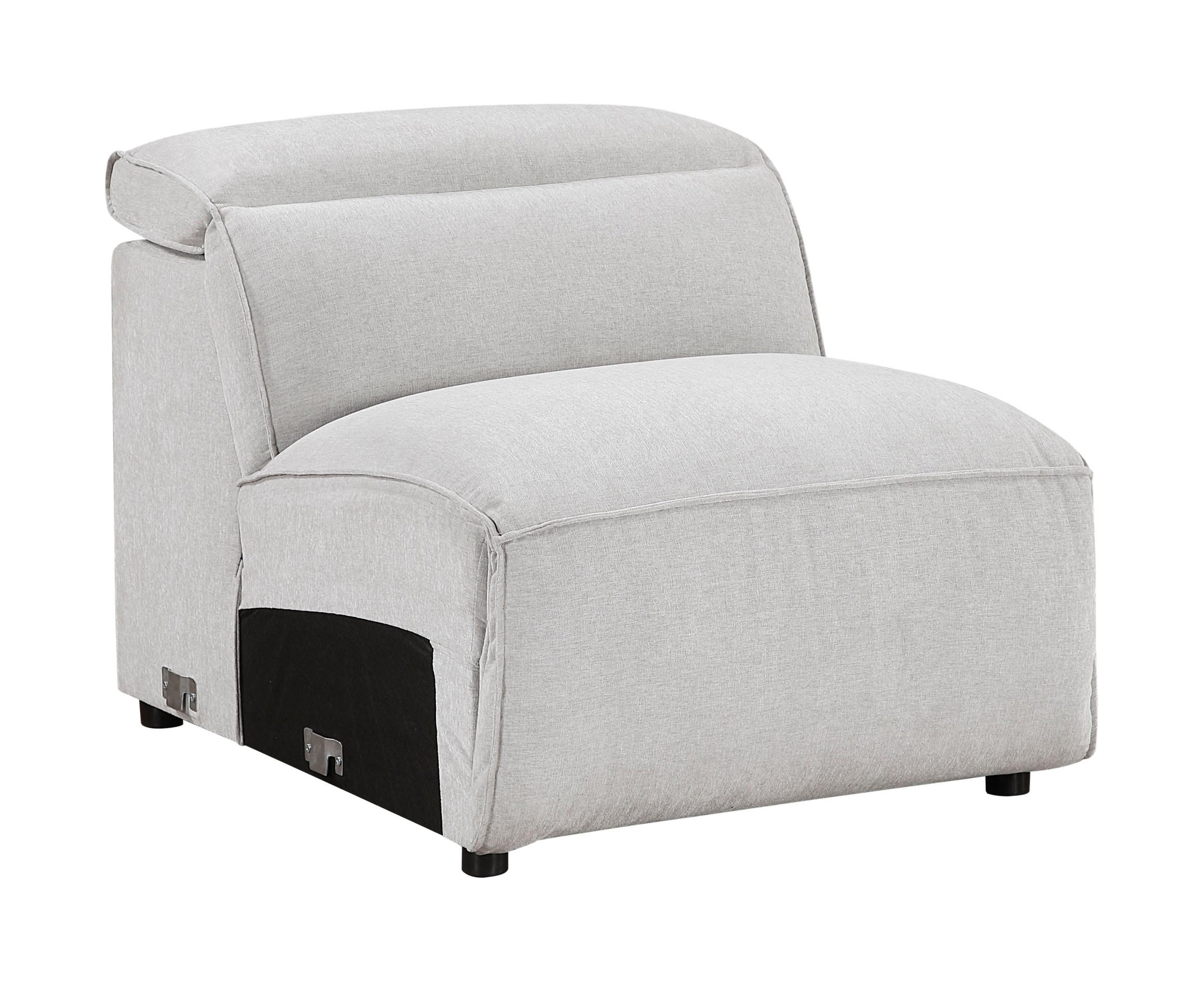 Phoebe Microfiber Power Double Reclining Modular Loveseat with Power Headrests