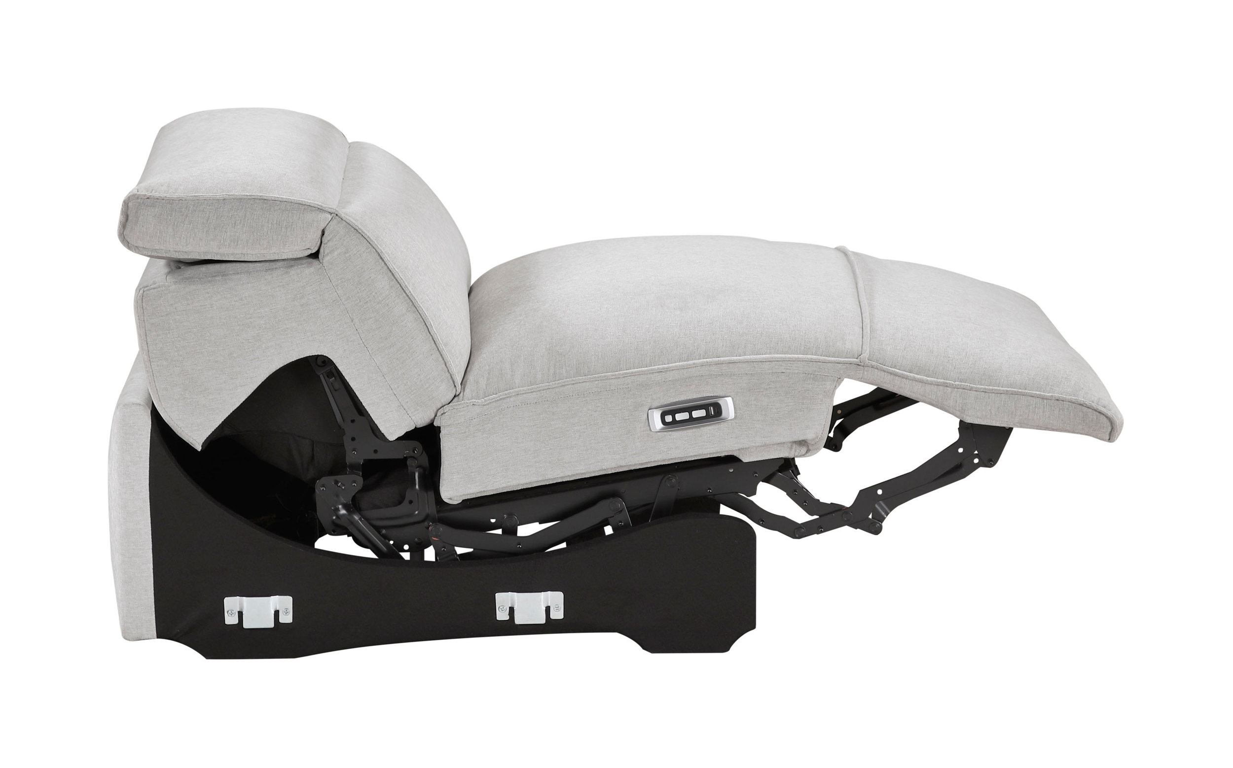 Phoebe Microfiber Power Double Reclining Modular Loveseat with Power Headrests