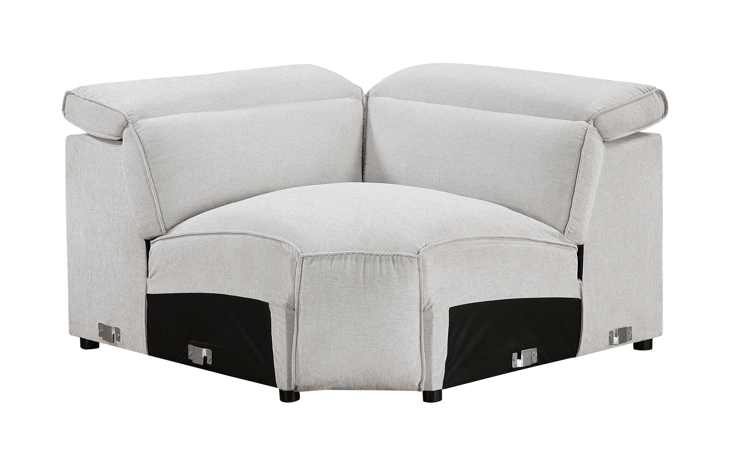 Phoebe Microfiber Power Double Reclining Modular Loveseat with Power Headrests