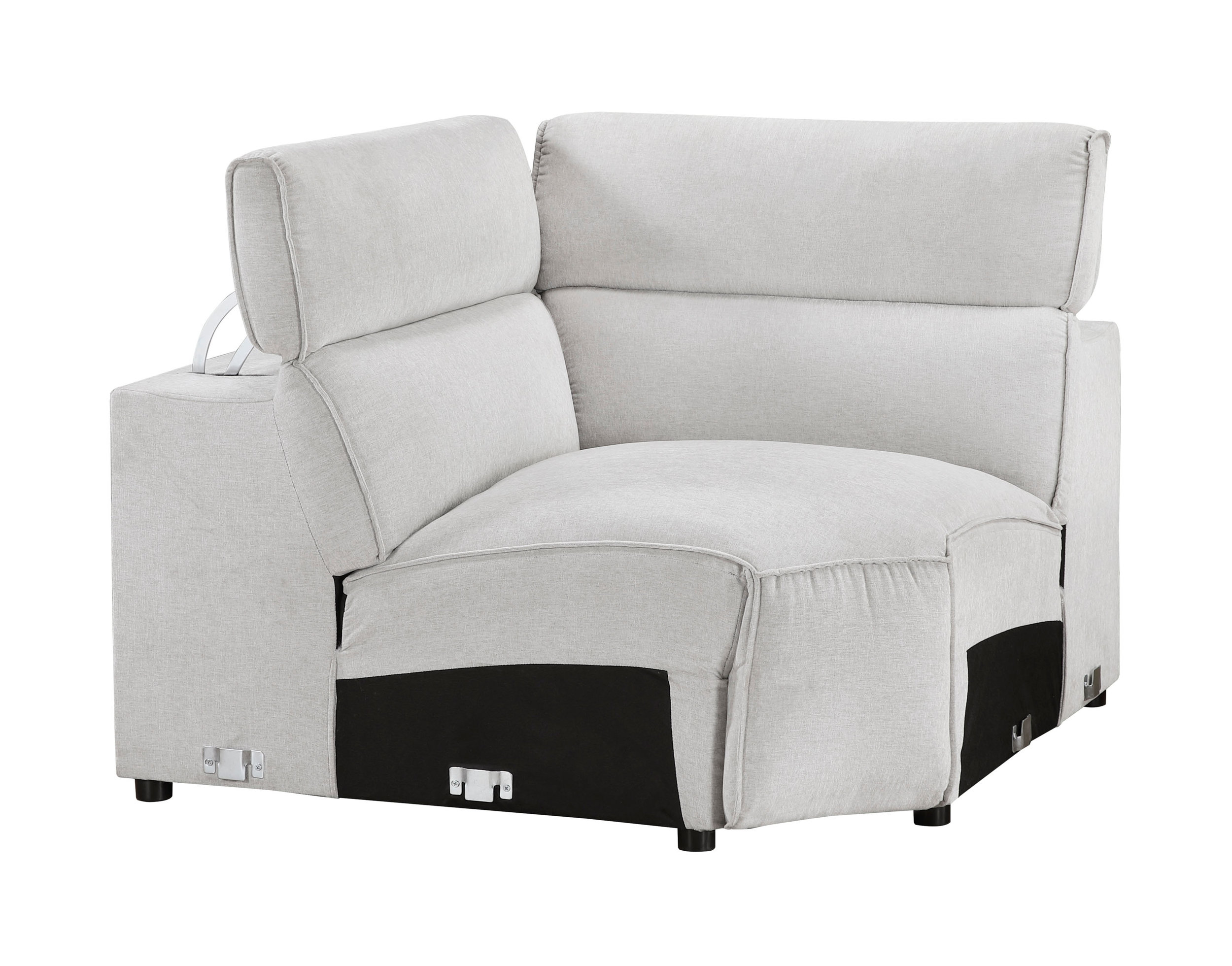 Phoebe L-Shaped Microfiber 5‑Piece Power Reclining Modular Sectional with Power Headrests