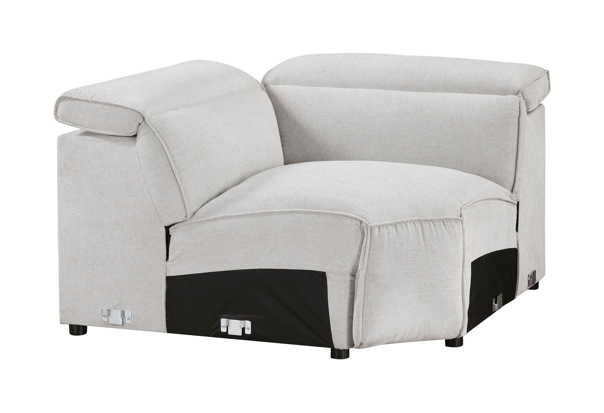 Phoebe L-Shaped Microfiber 5‑Piece Power Reclining Modular Sectional with Power Headrests
