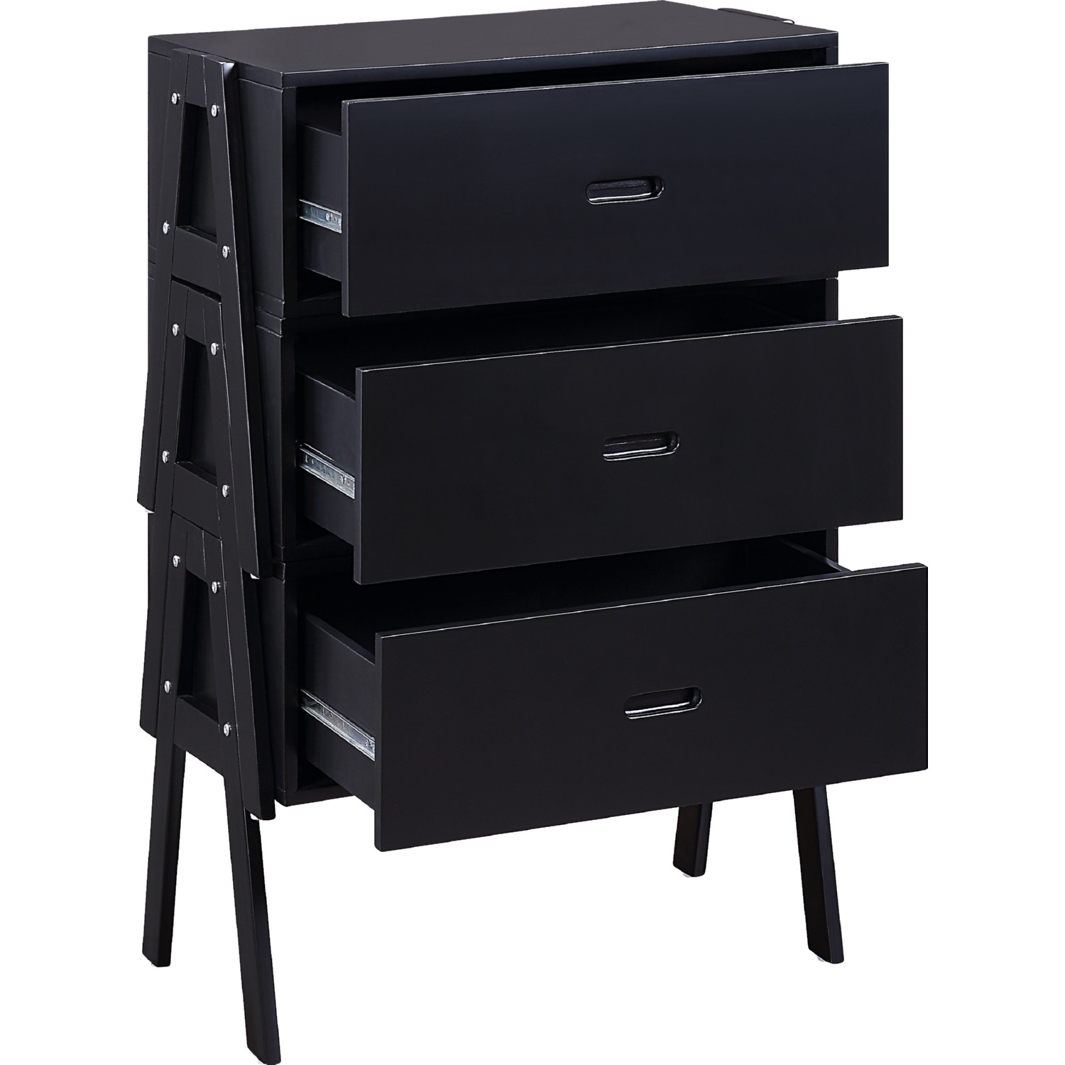 Lonny Wood Convertible Storage Coffee Table w/3 Drawers