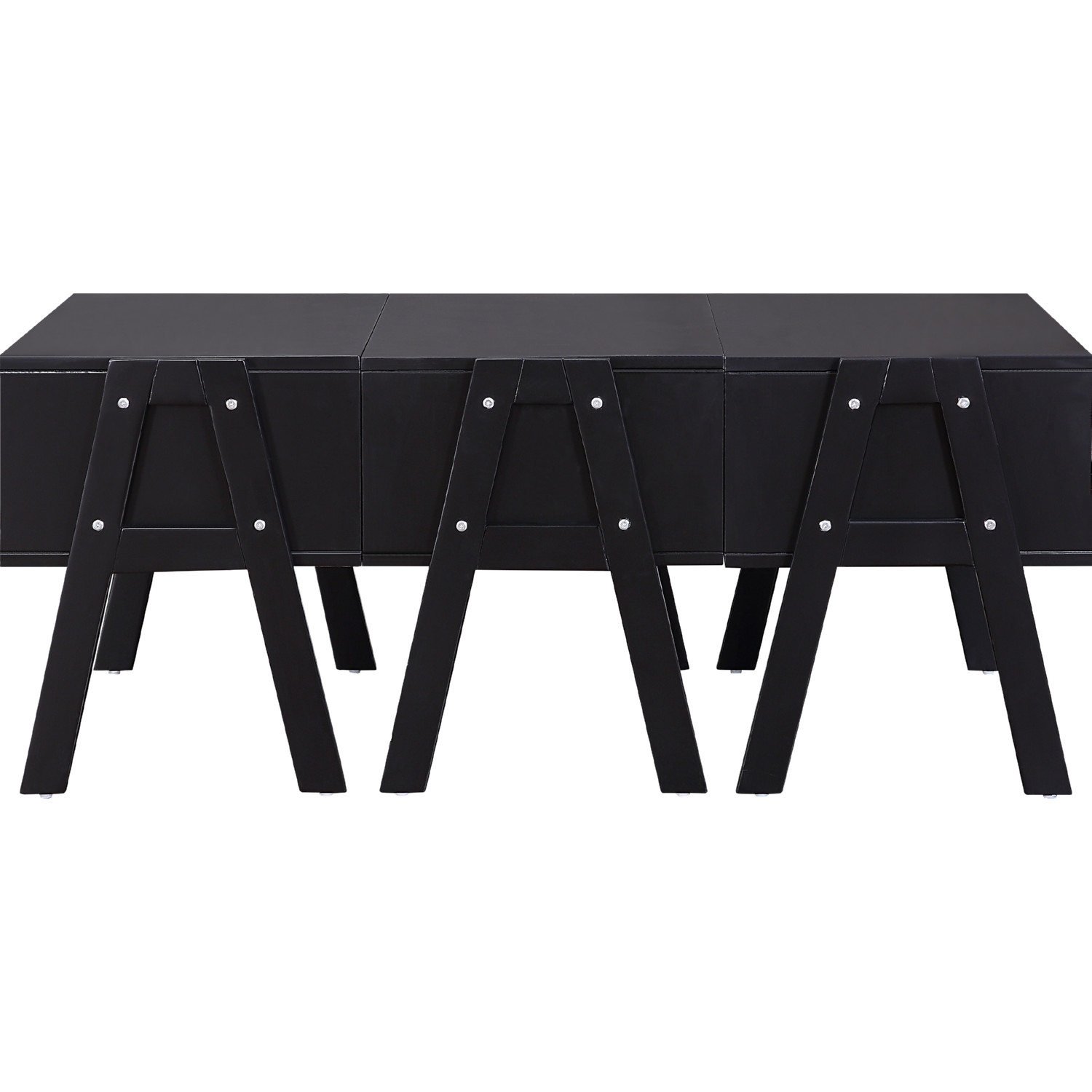 Lonny Wood Convertible Storage Coffee Table w/3 Drawers
