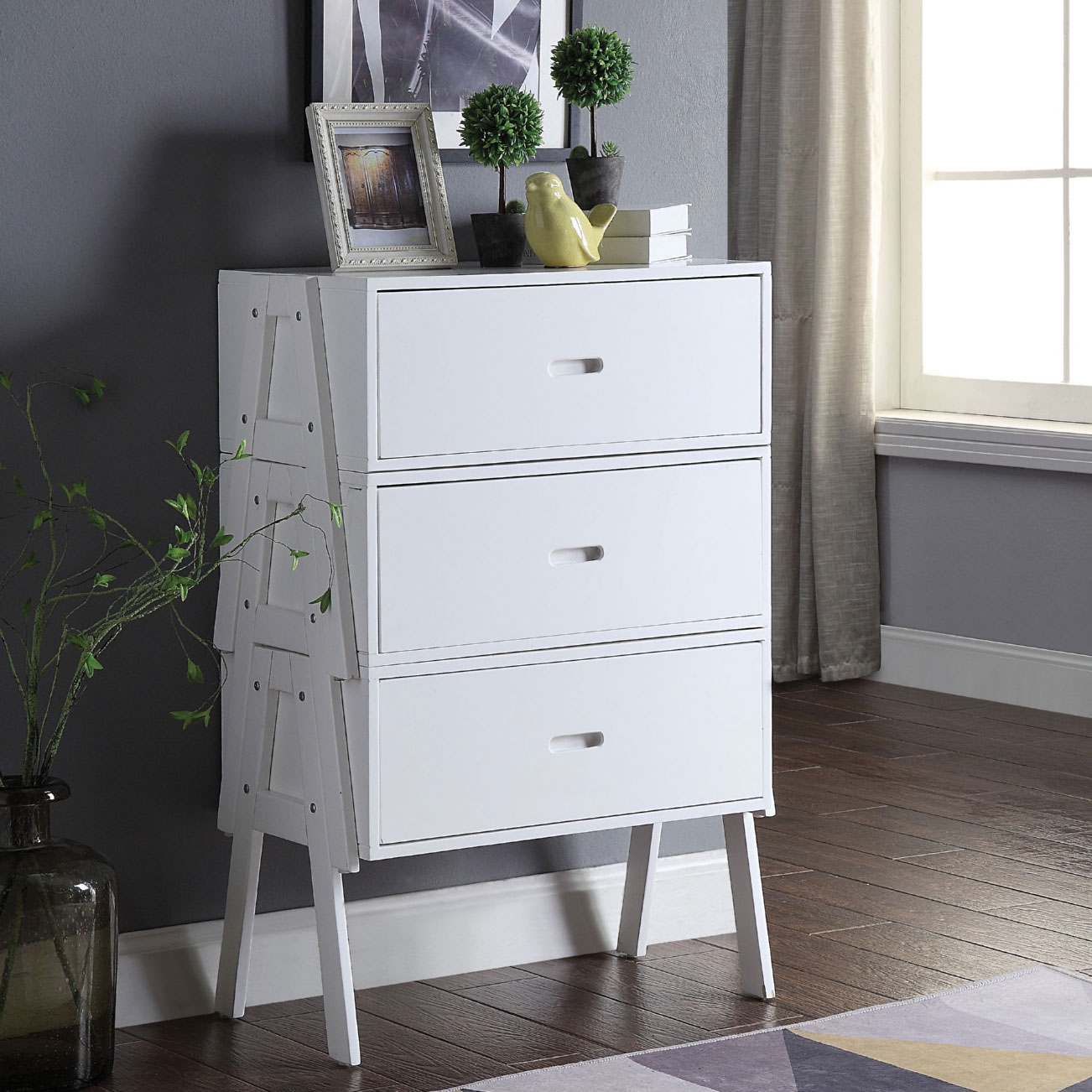 Lonny Wood Convertible Storage Coffee Table w/3 Drawers