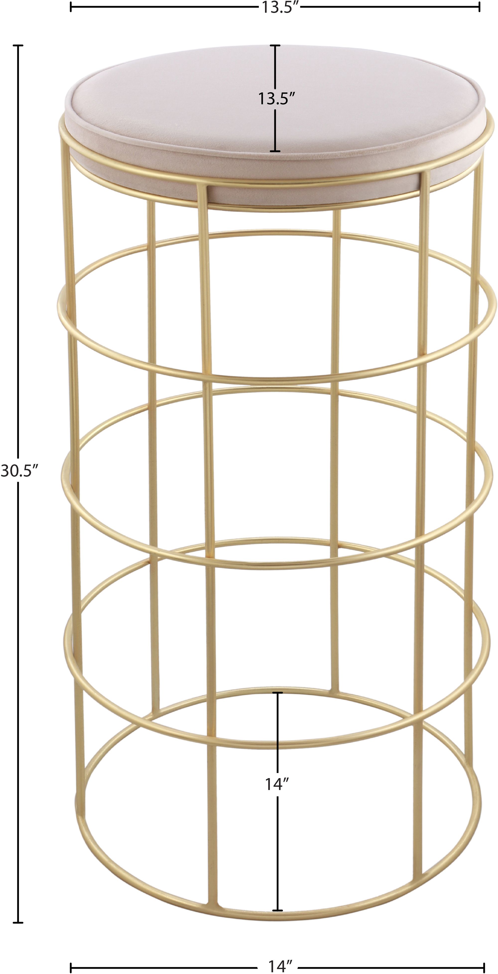 Rebar Velvet Bar Stool
