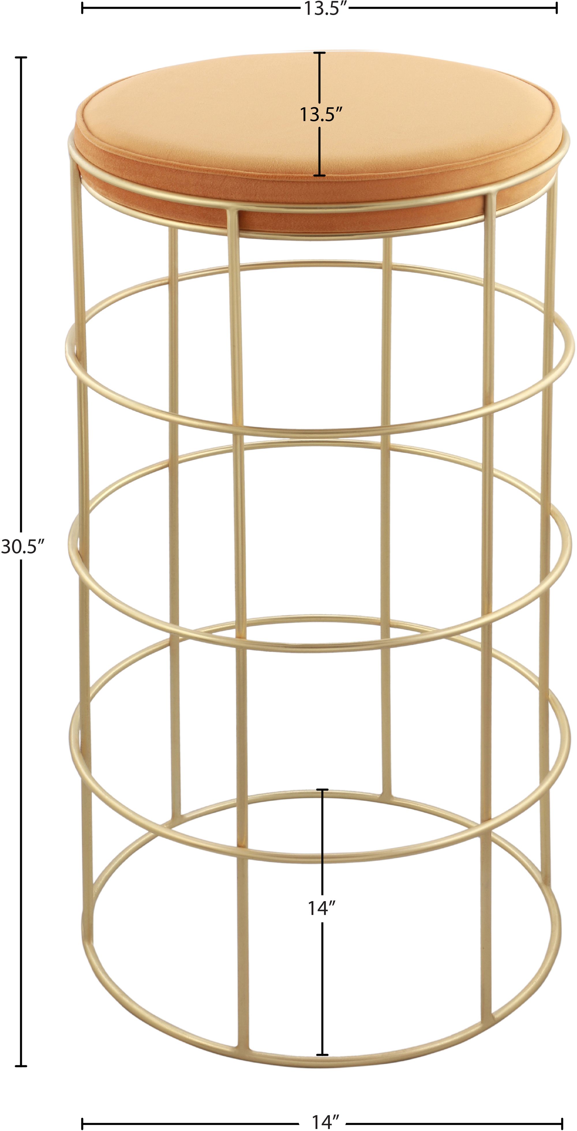 Rebar Velvet Bar Stool