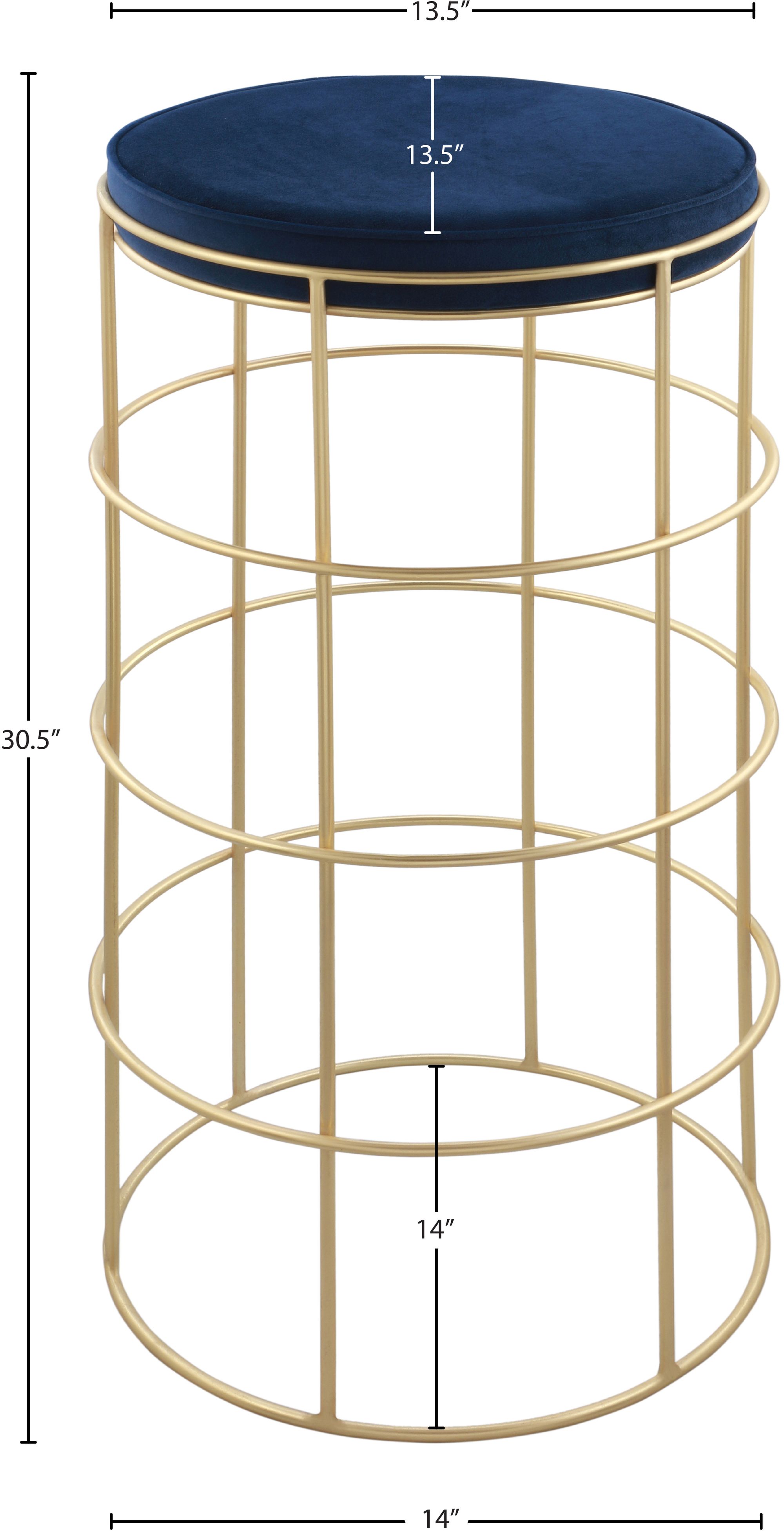 Rebar Velvet Bar Stool