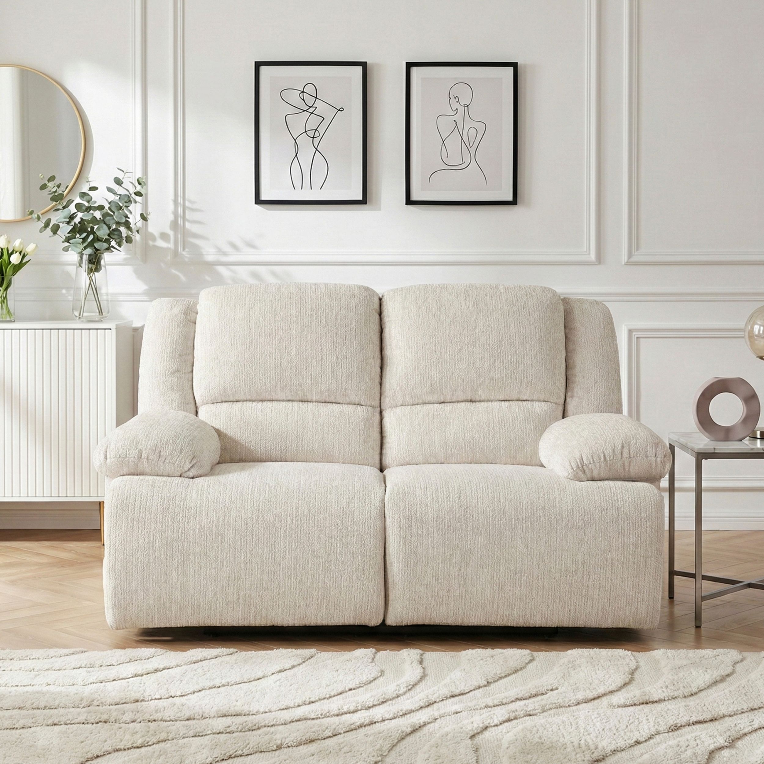 Caliber Microfiber Double Reclining Living Room Set