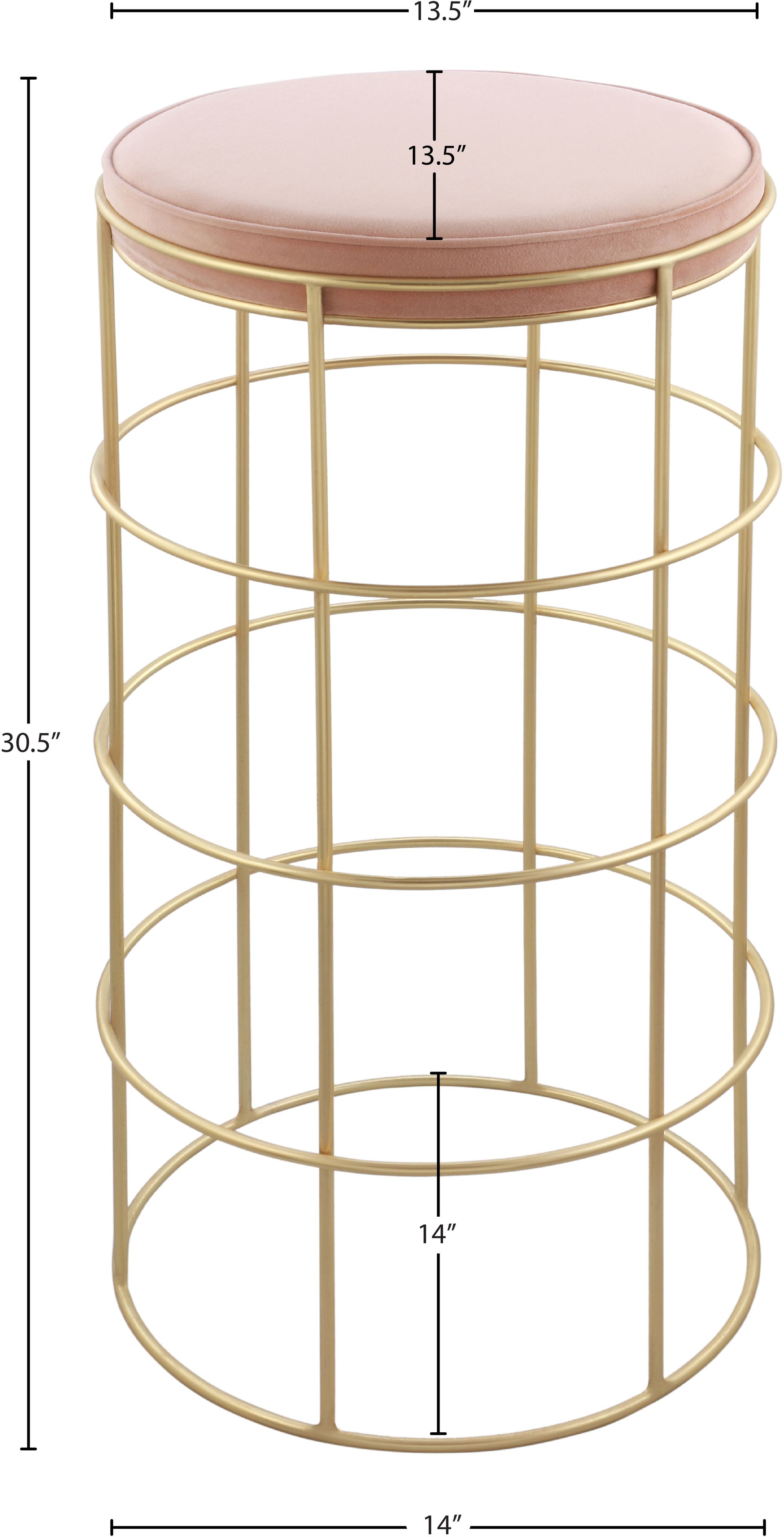 Rebar Velvet Bar Stool