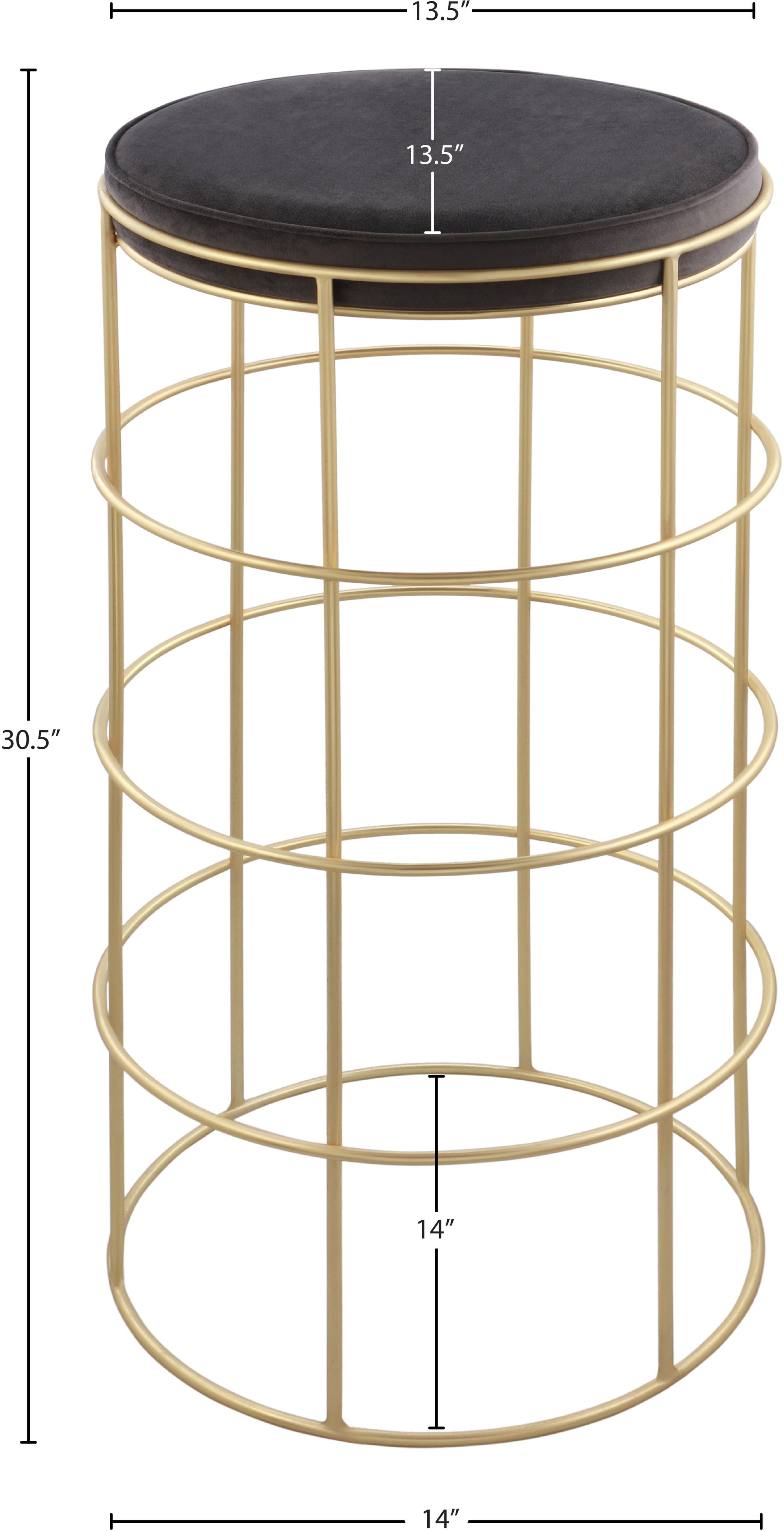 Rebar Velvet Bar Stool