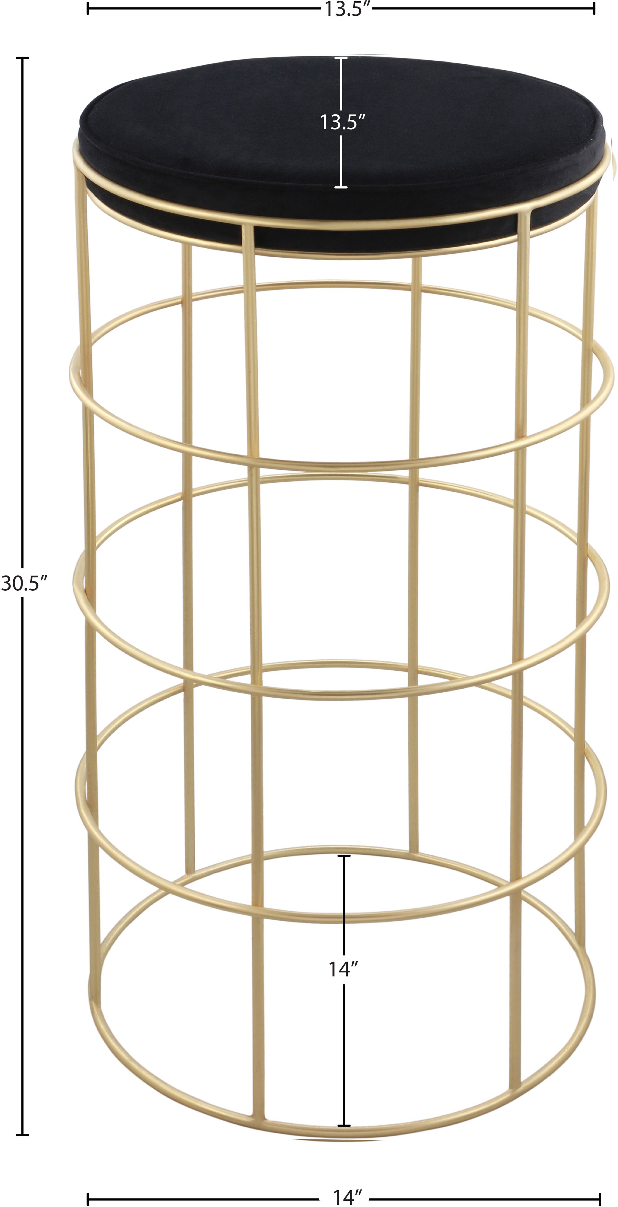 Rebar Velvet Bar Stool