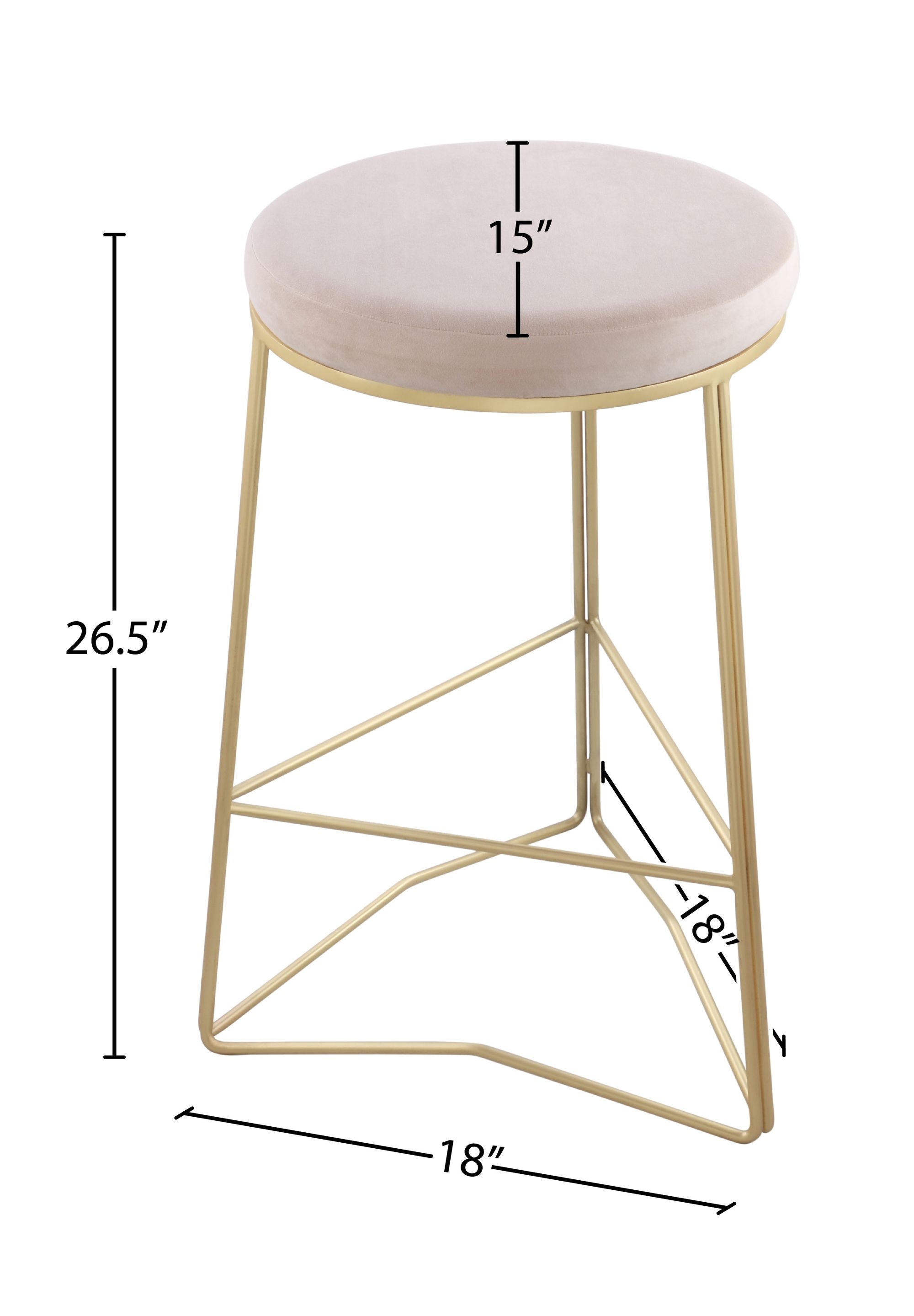 Tres Velvet Counter Stool