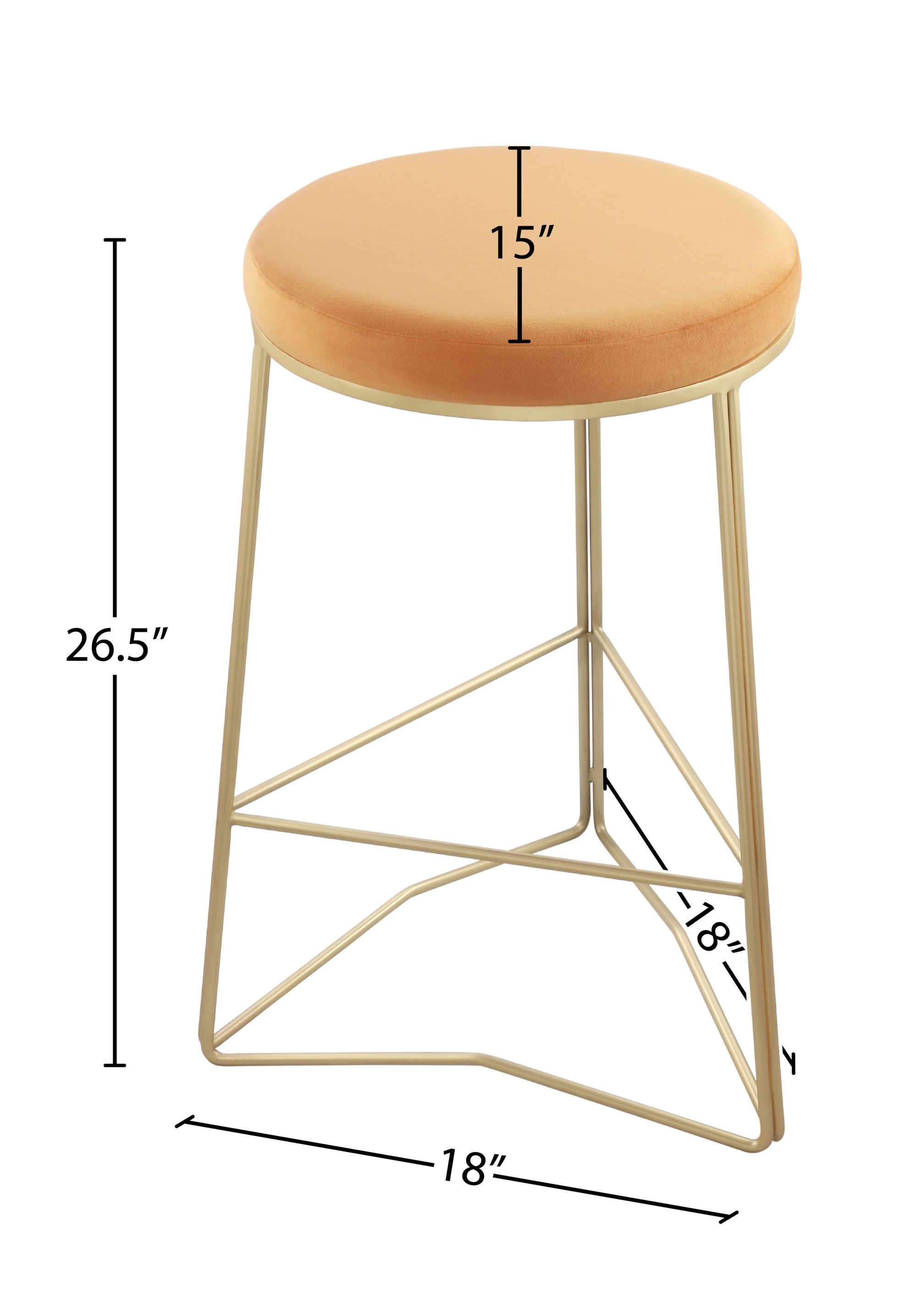 Tres Velvet Counter Stool