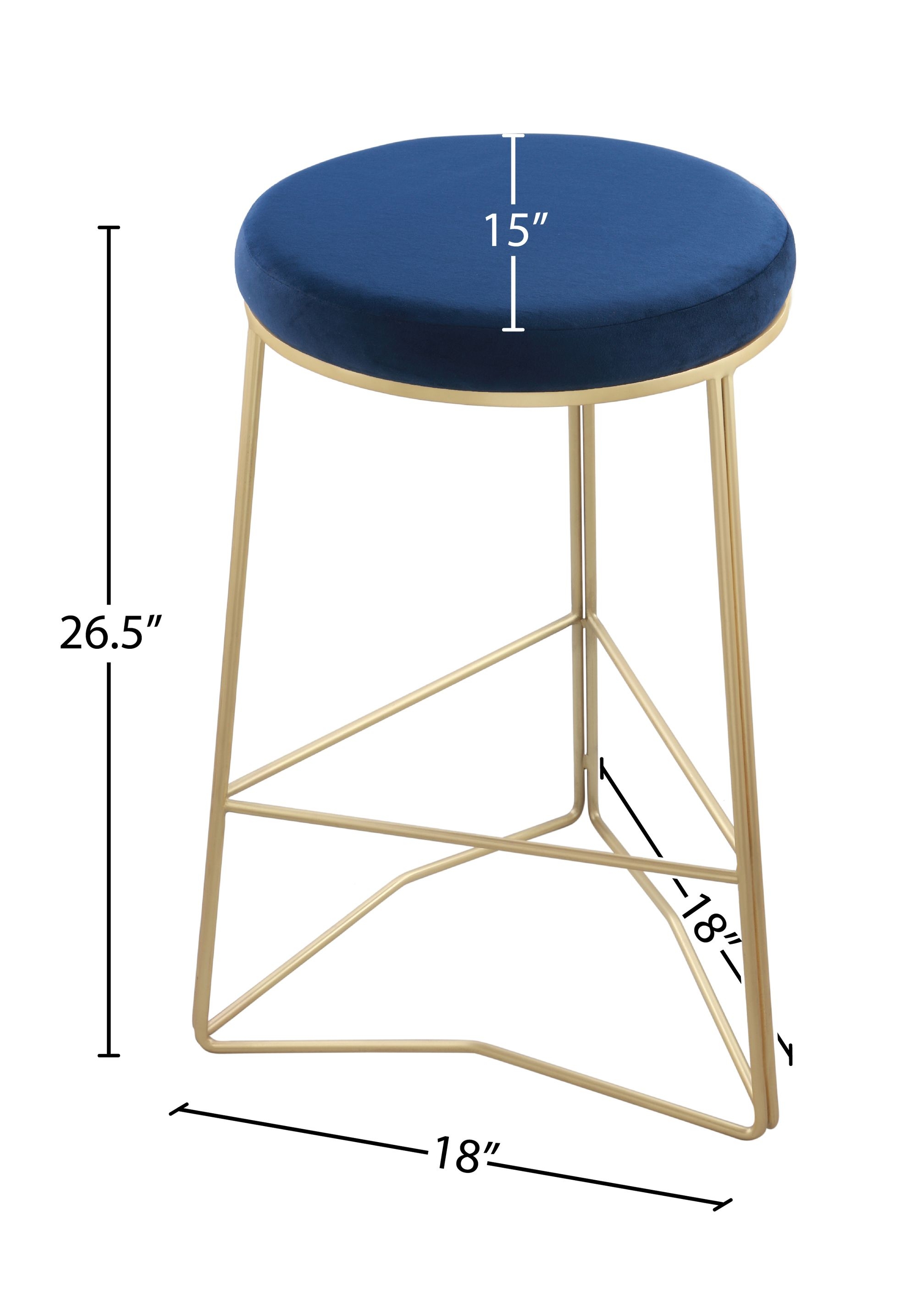 Tres Velvet Counter Stool