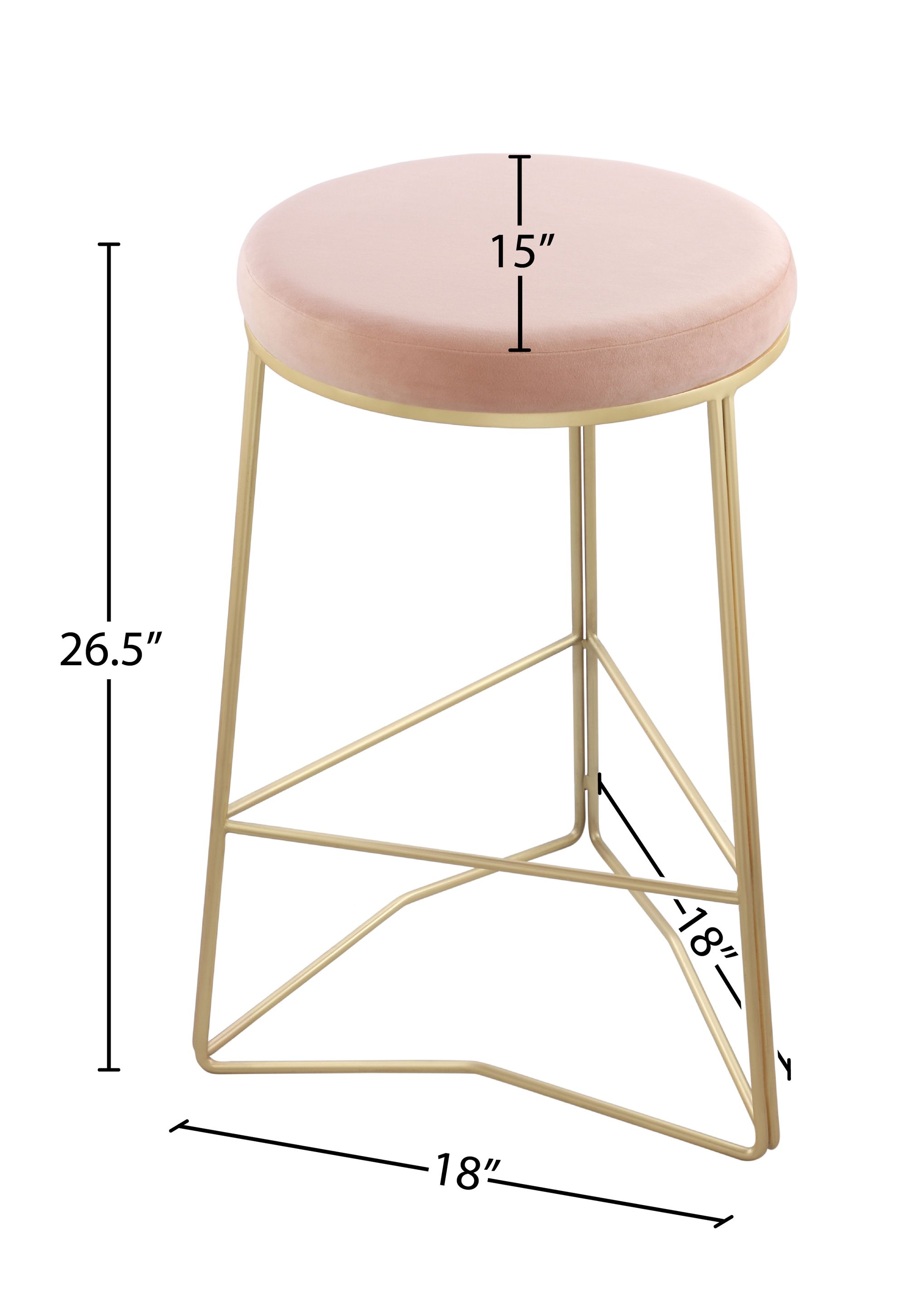Tres Velvet Counter Stool