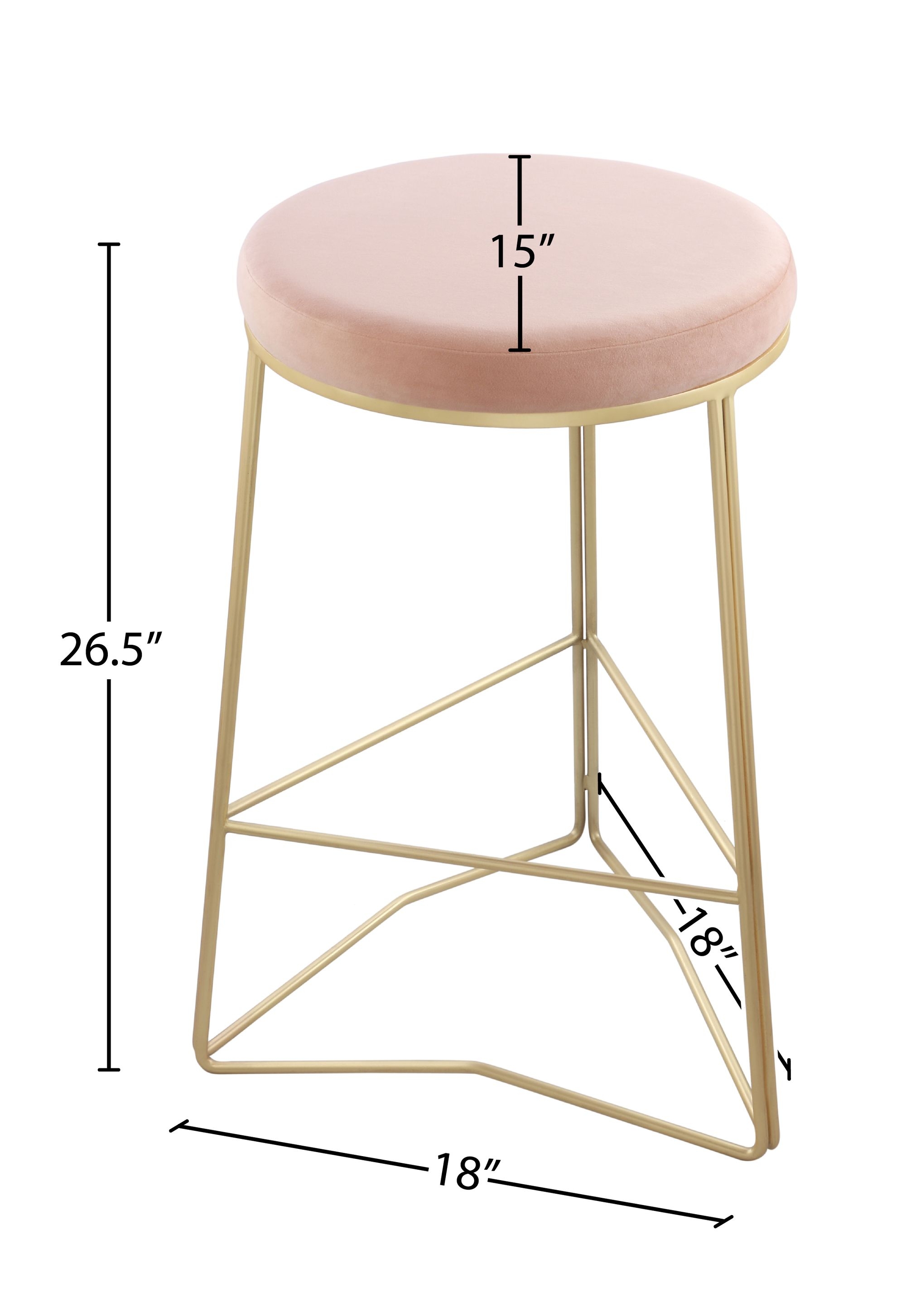 Tres Velvet Counter Stool