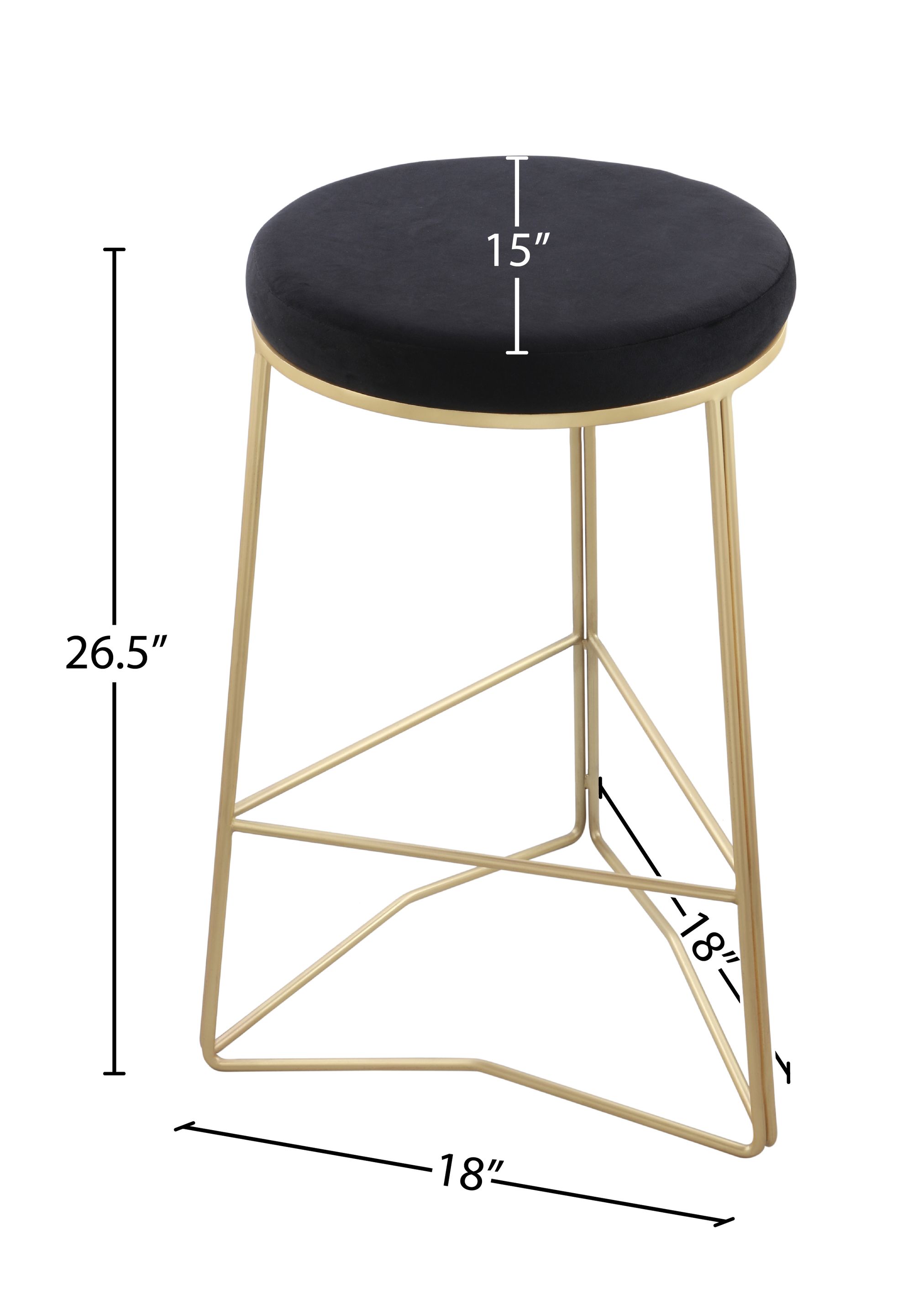 Tres Velvet Counter Stool