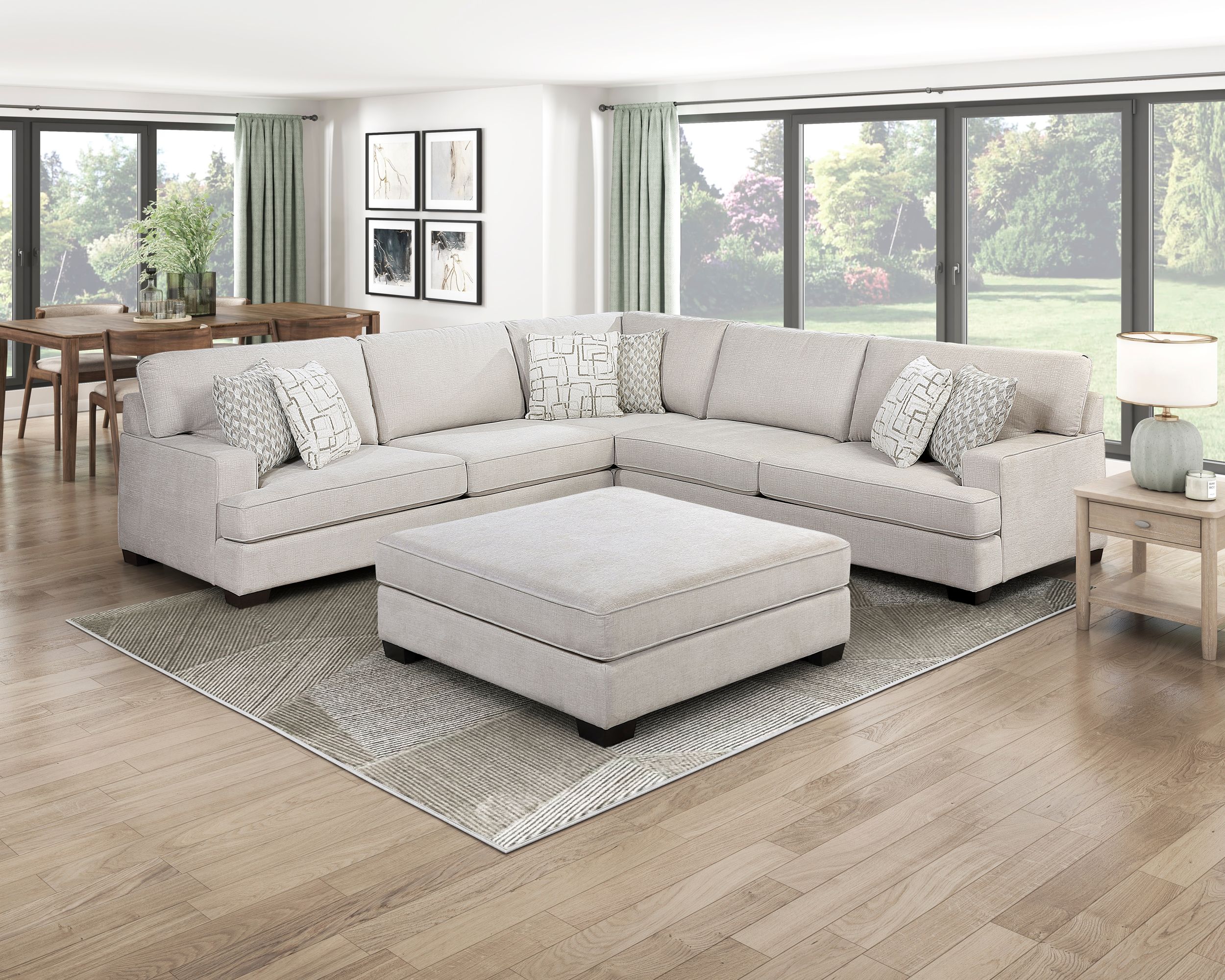 Livia Square Chenille Ottoman