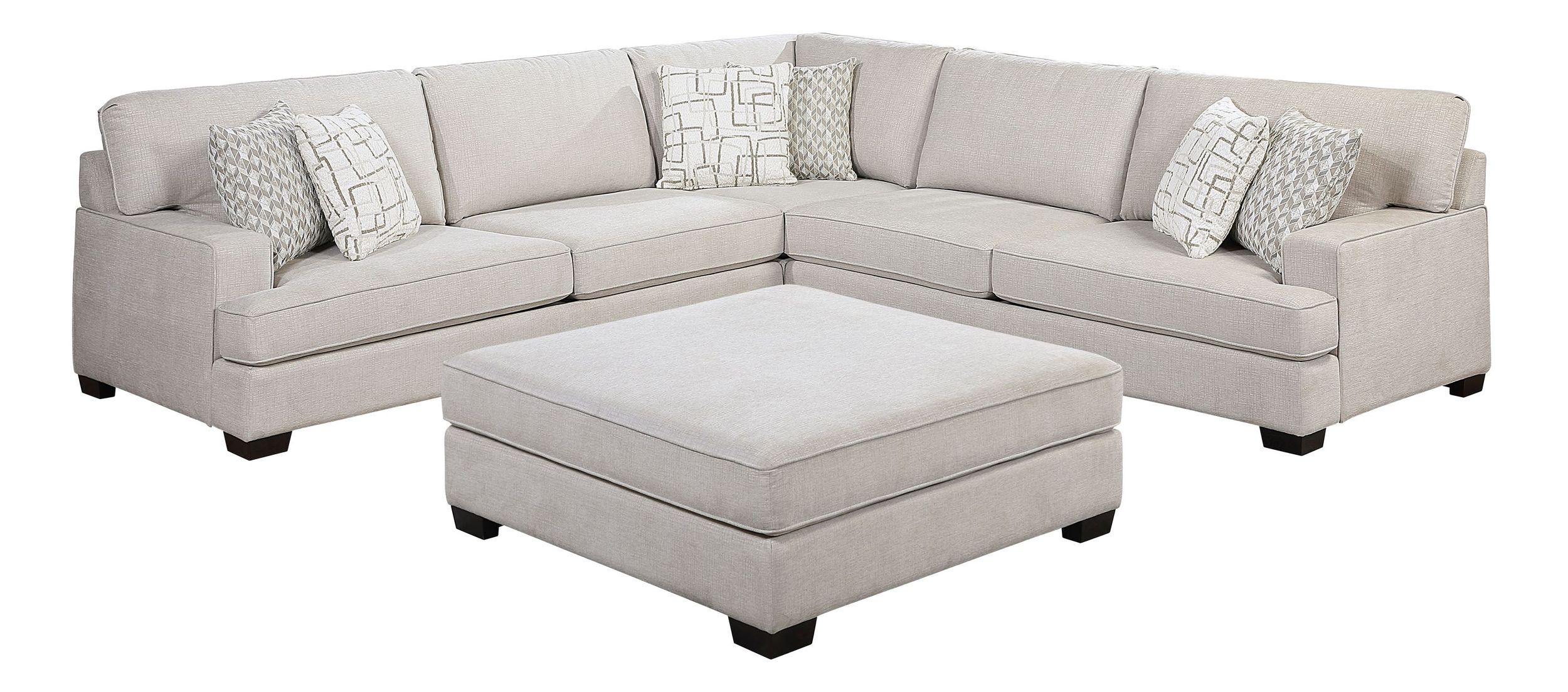 Livia Square Chenille Ottoman