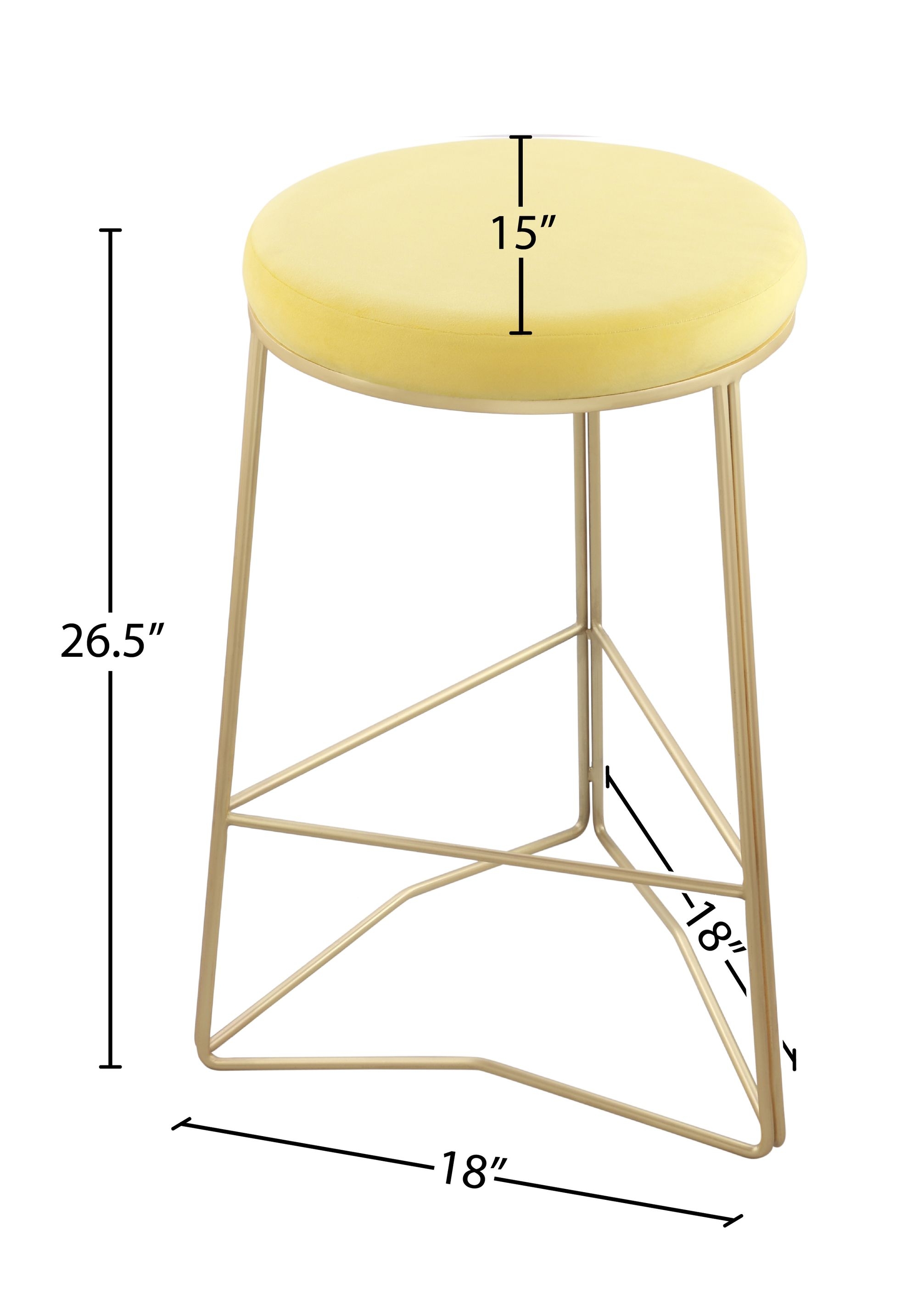 Tres Velvet Counter Stool