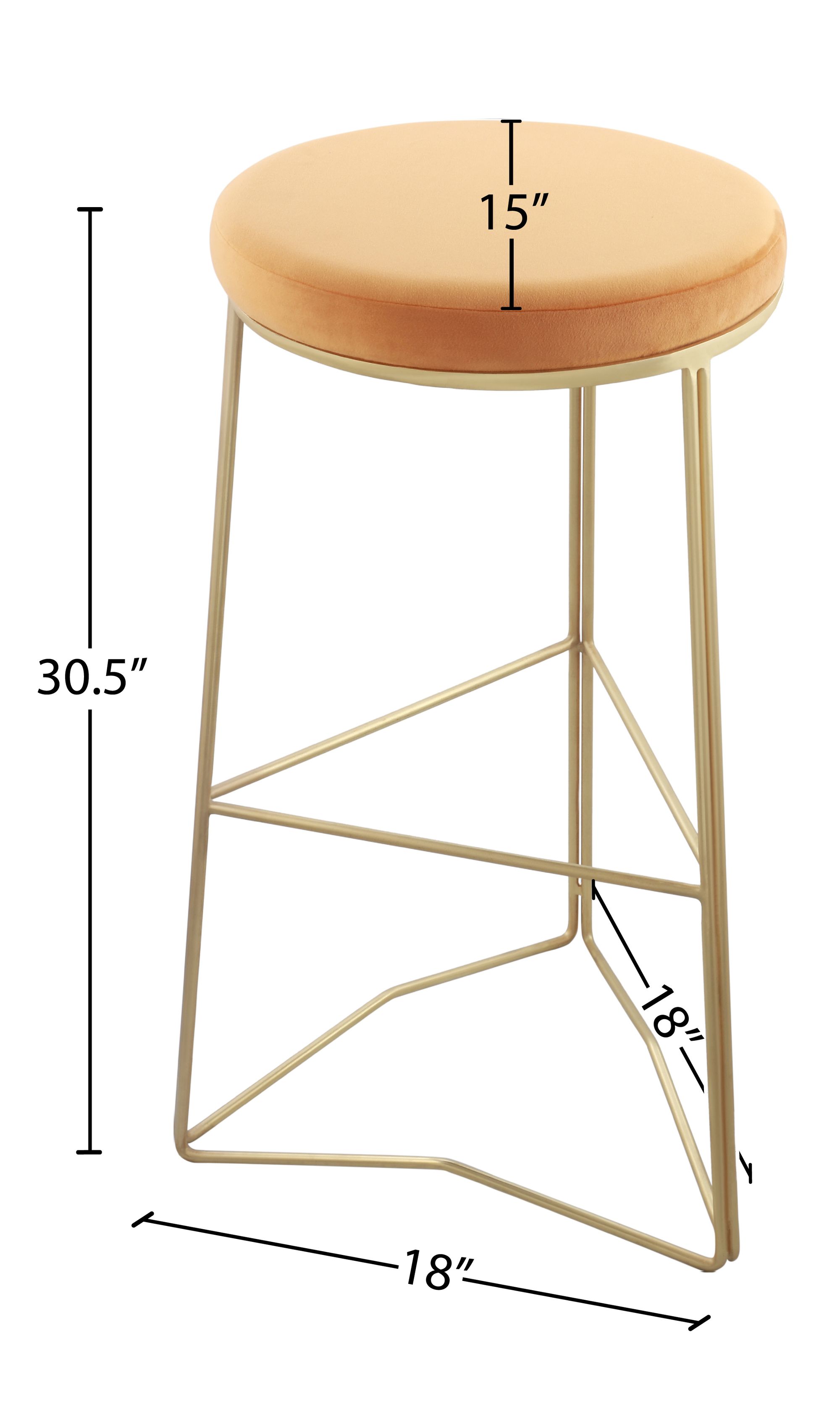 Tres Velvet Bar Stool