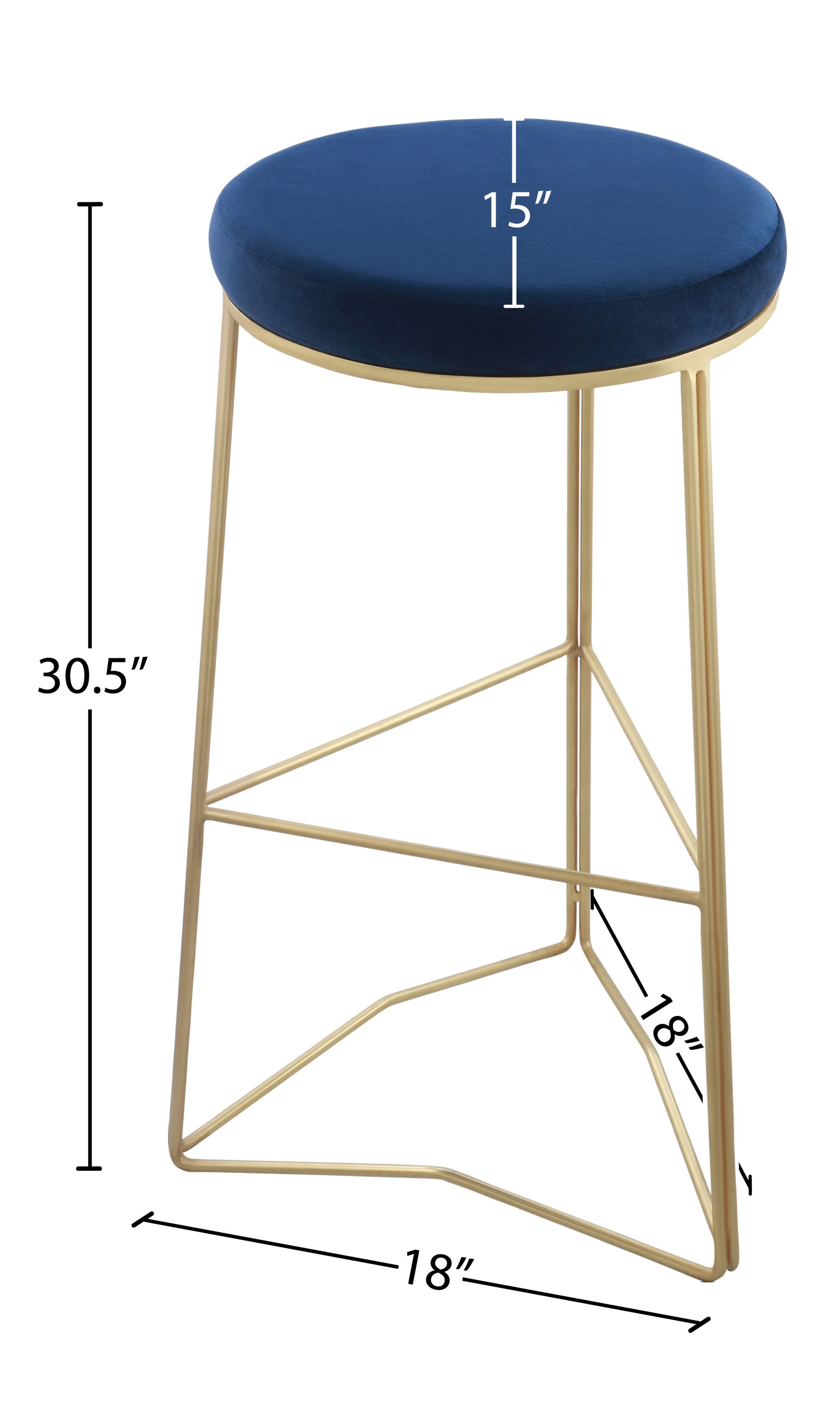 Tres Velvet Bar Stool