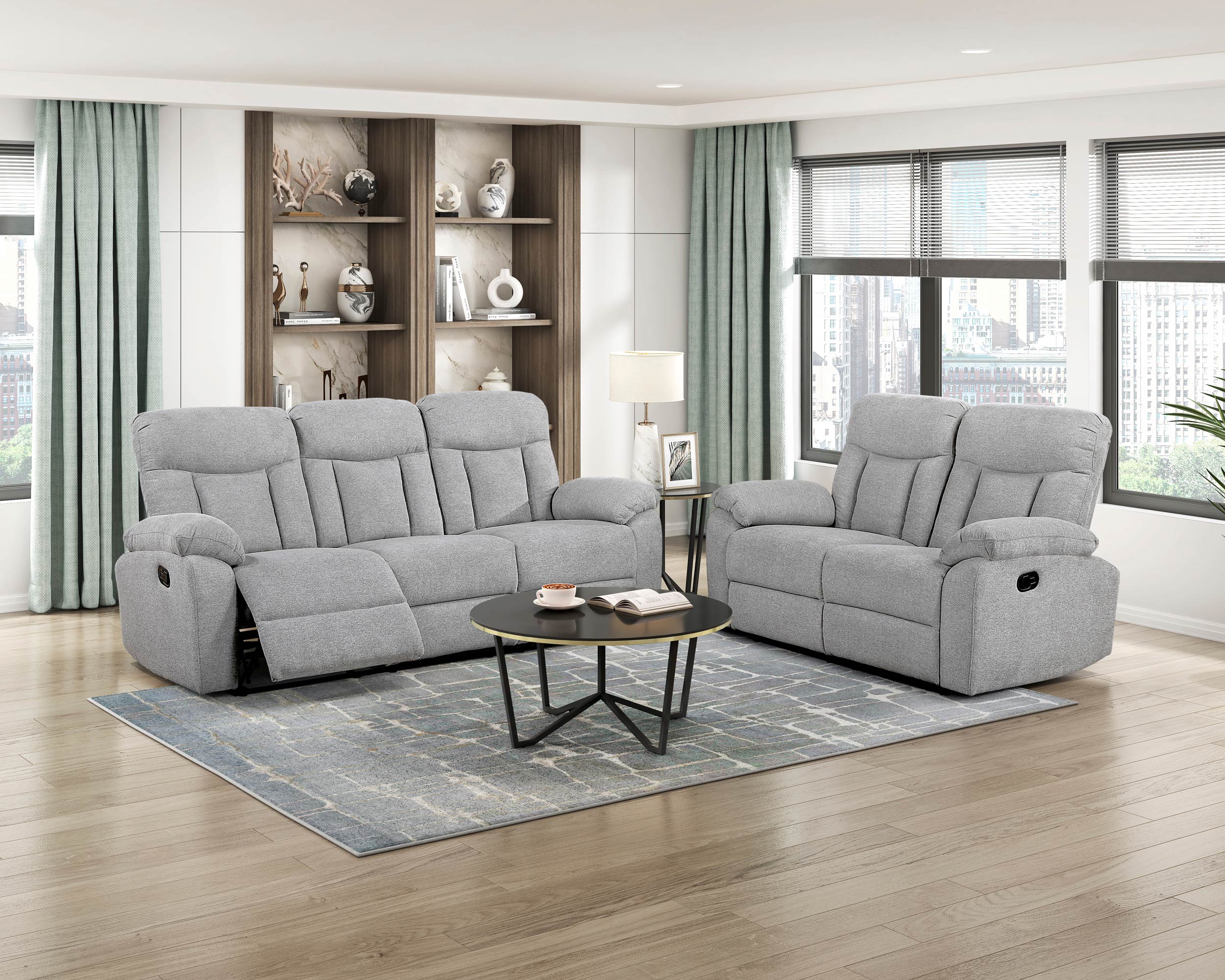 Jules Chenille Double Reclining Loveseat