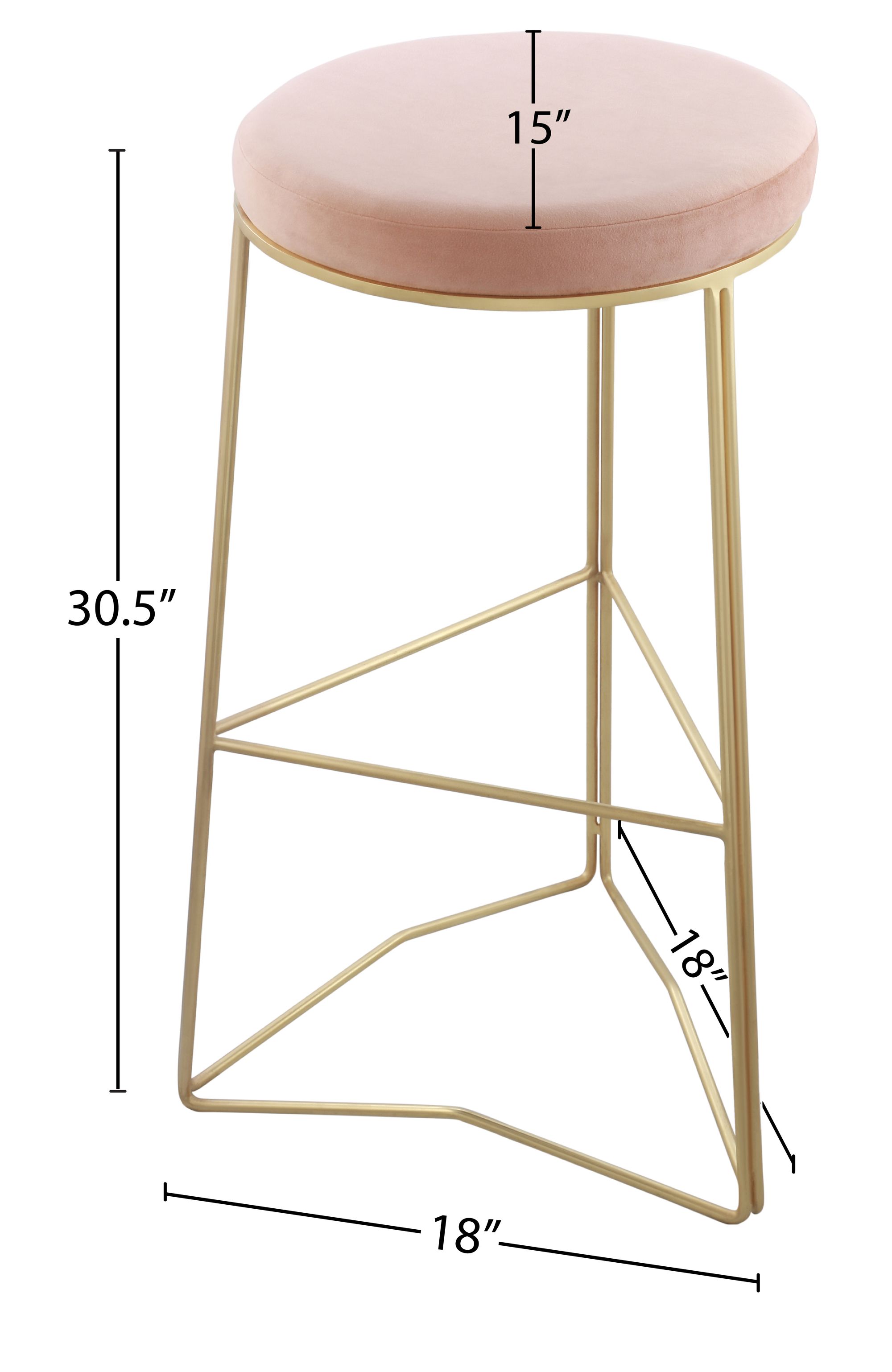 Tres Velvet Bar Stool