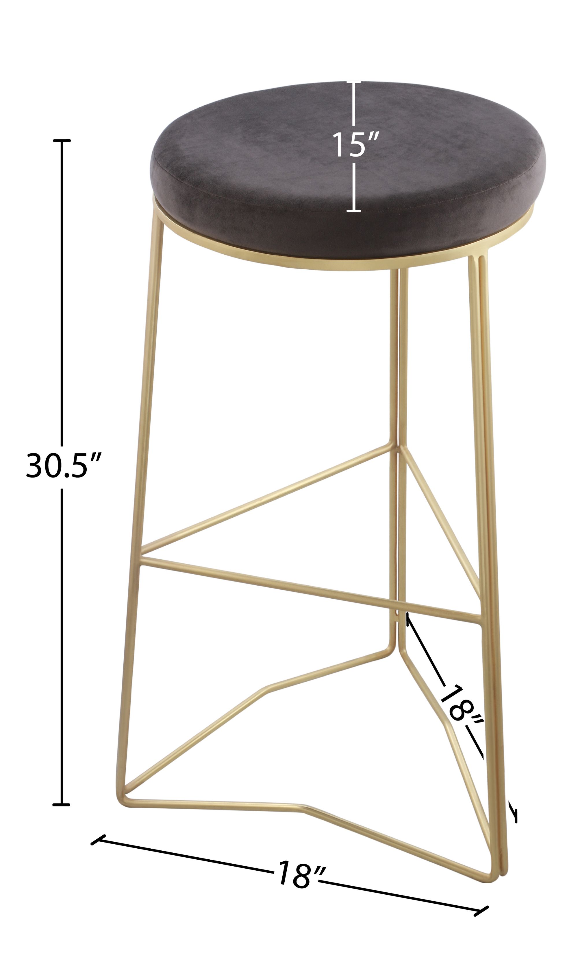 Tres Velvet Bar Stool