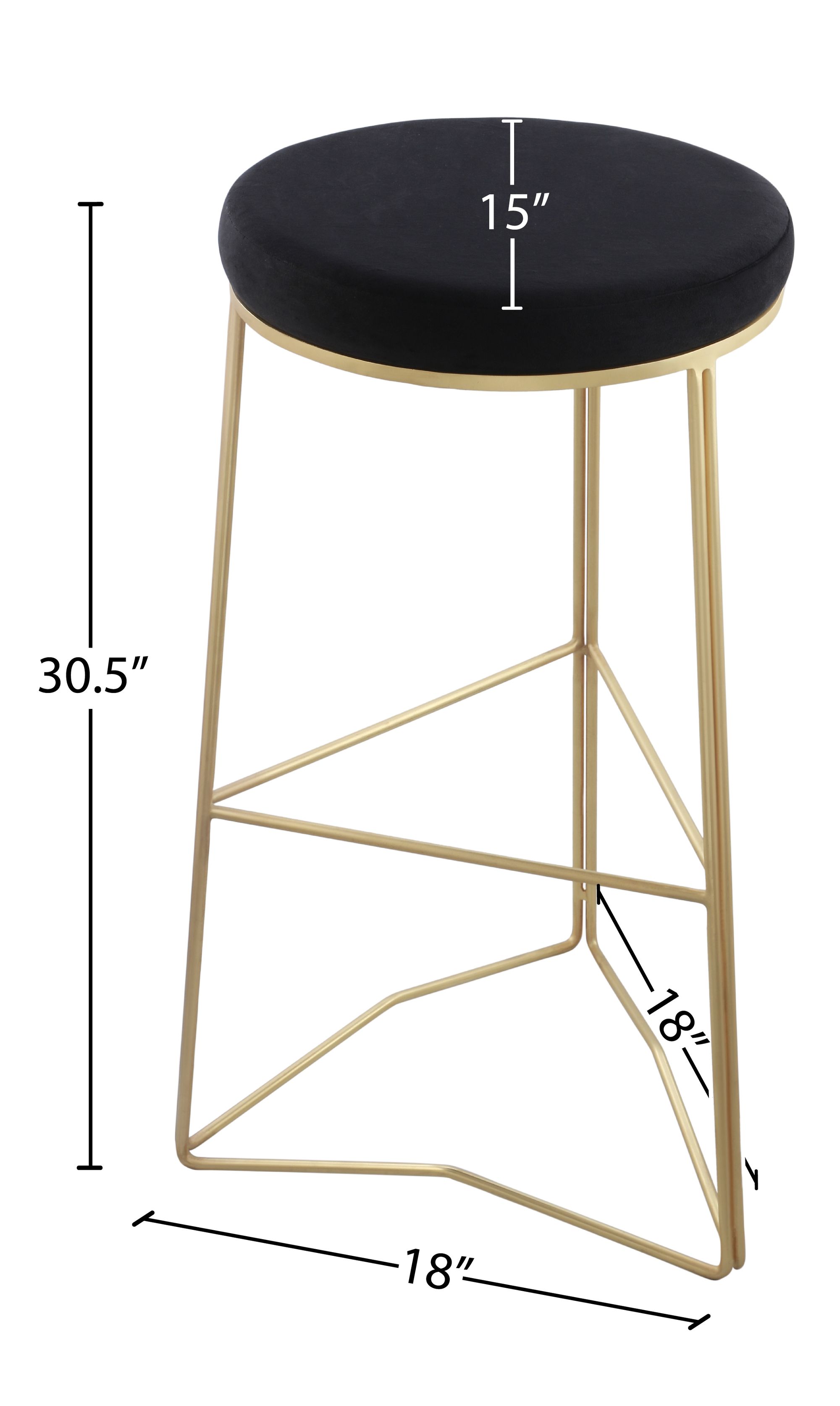 Tres Velvet Bar Stool
