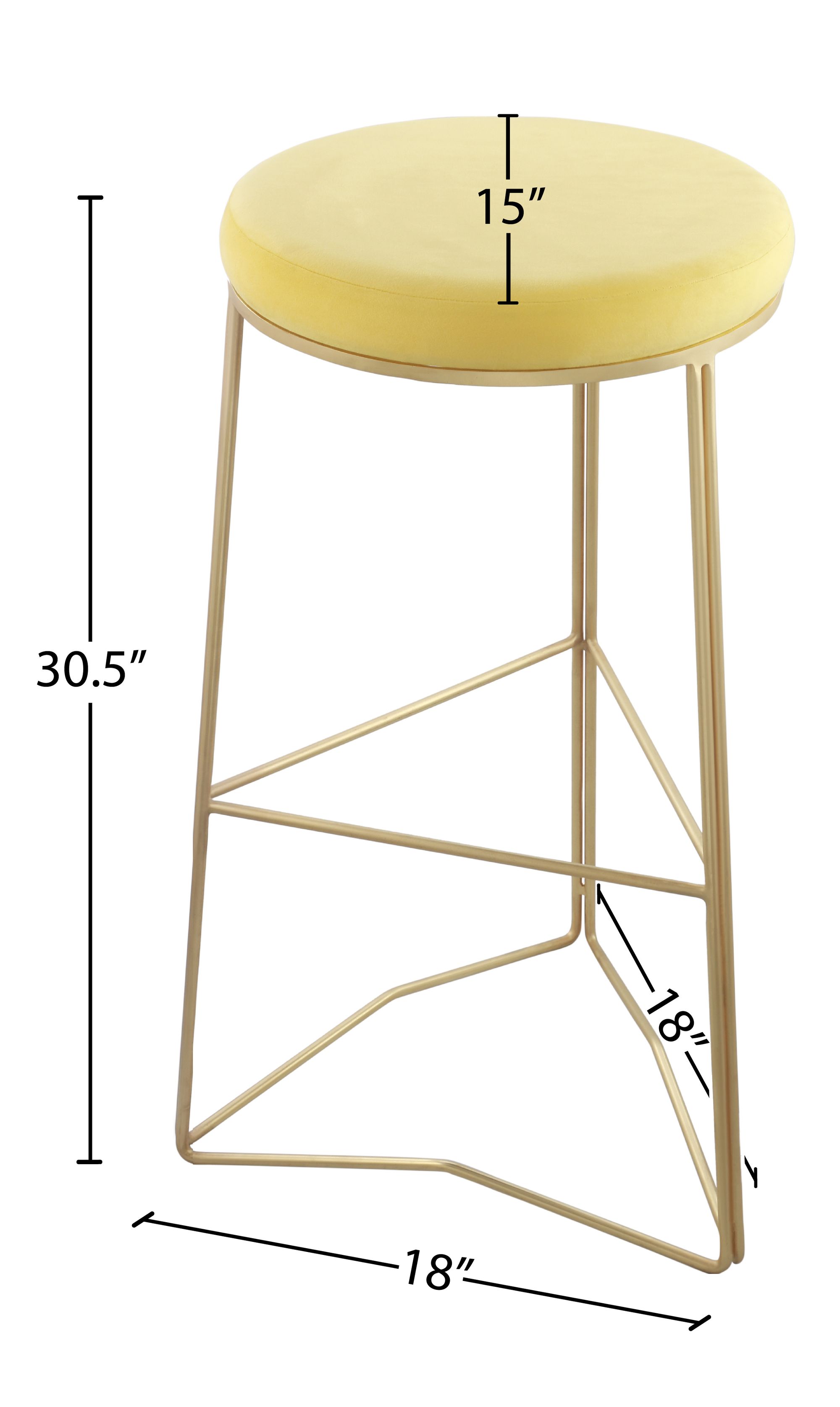 Tres Velvet Bar Stool