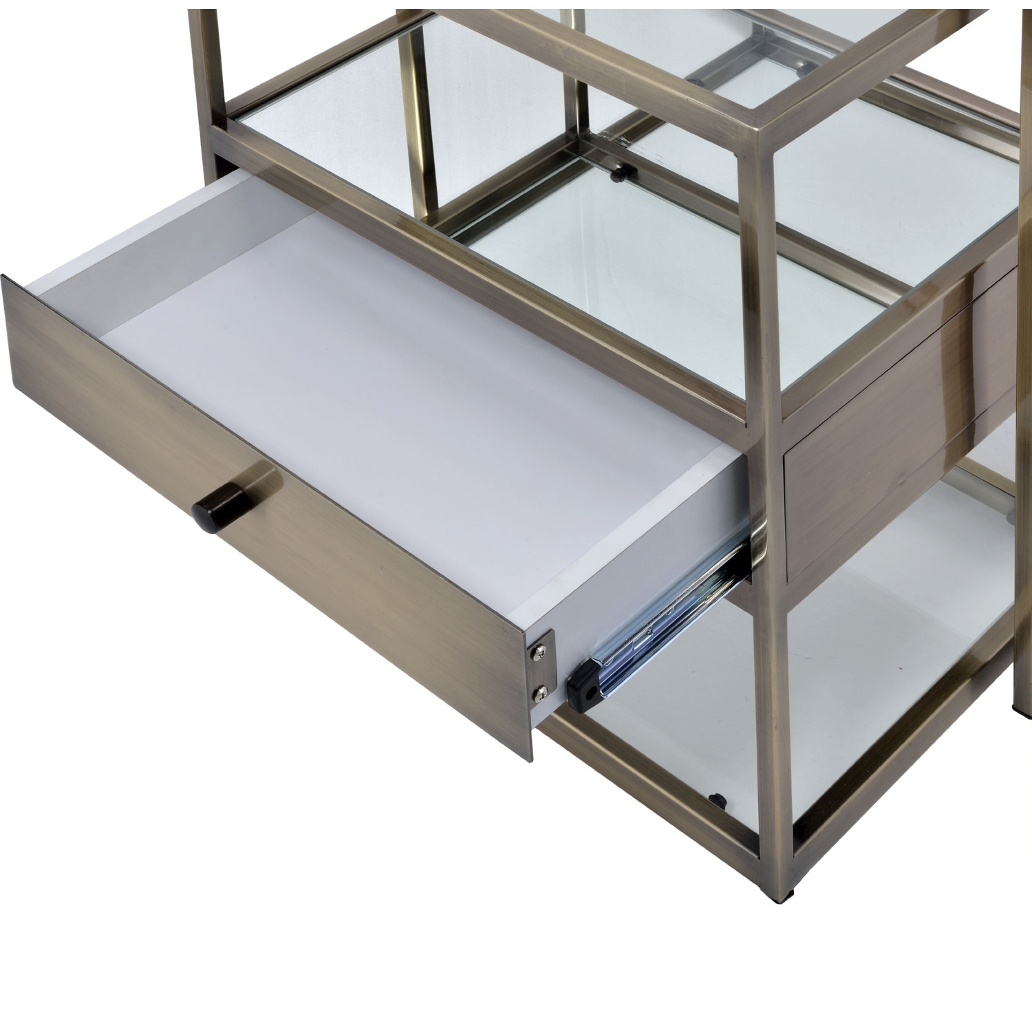 Enca 2-Piece Glass/Metal Nesting Tables Set