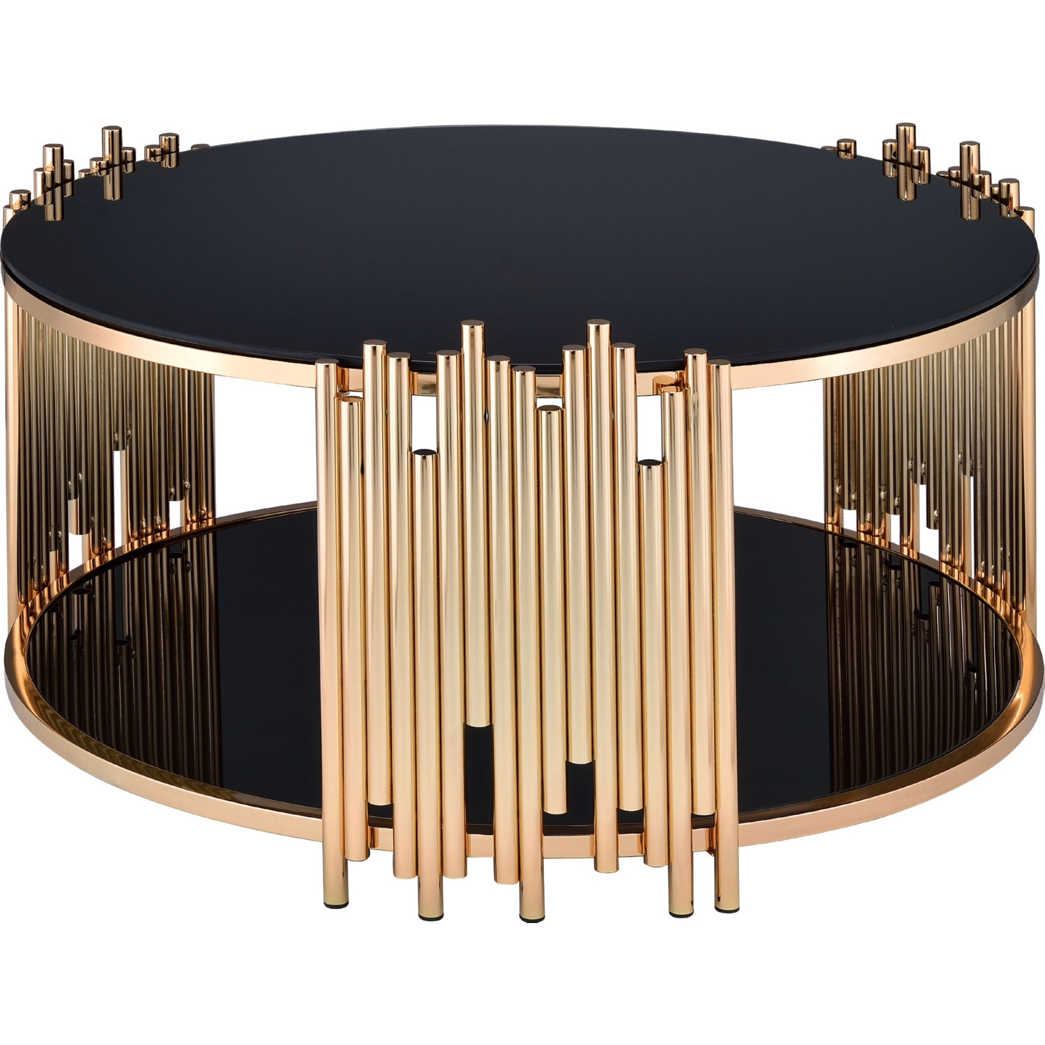 Tanquin Glass/Metal Round Coffee Table