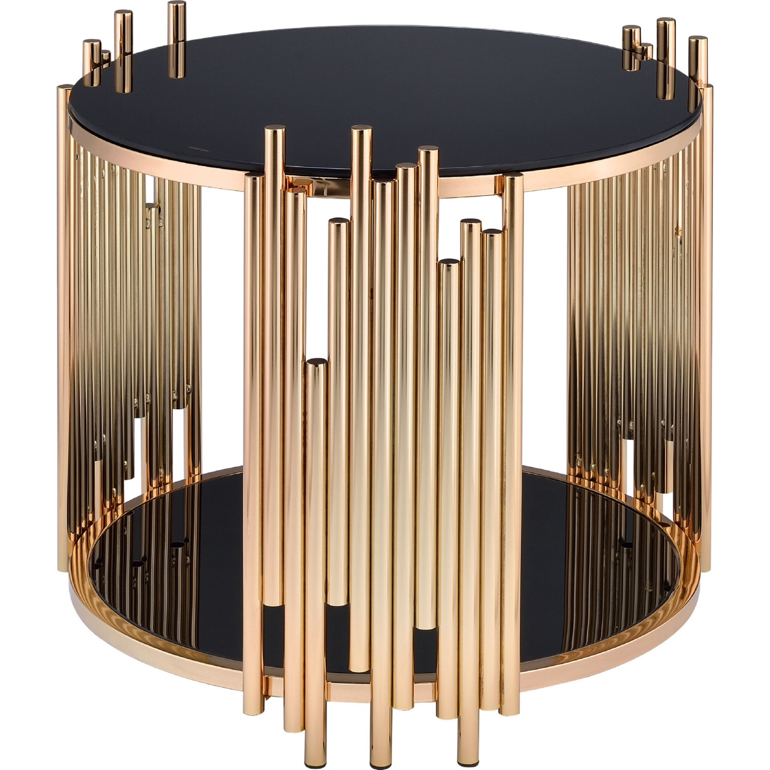 Tanquin Glass/Metal Round Coffee Table Set