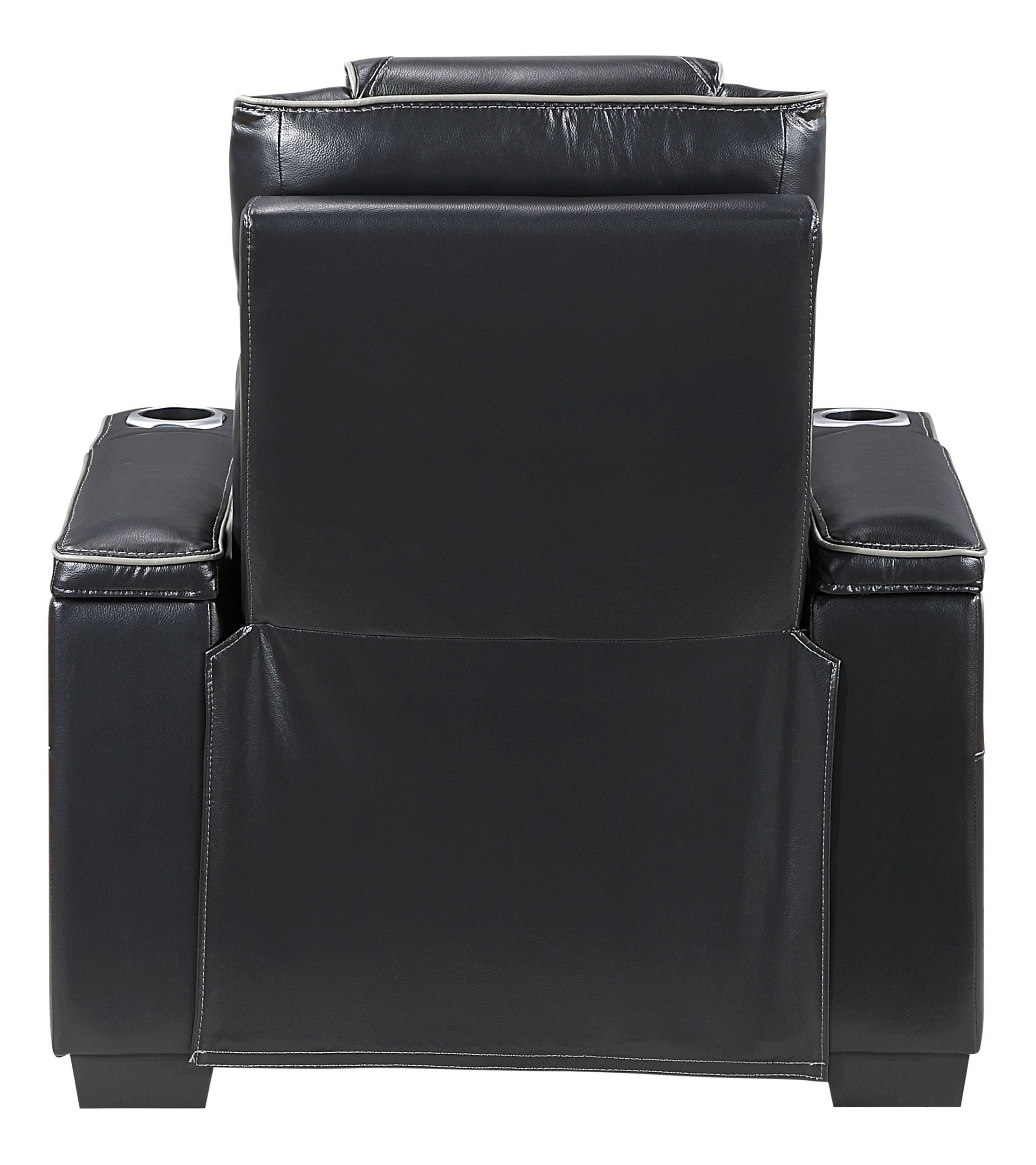 Apex Leather Power Double Reclining Living Room Set with LED Lighting